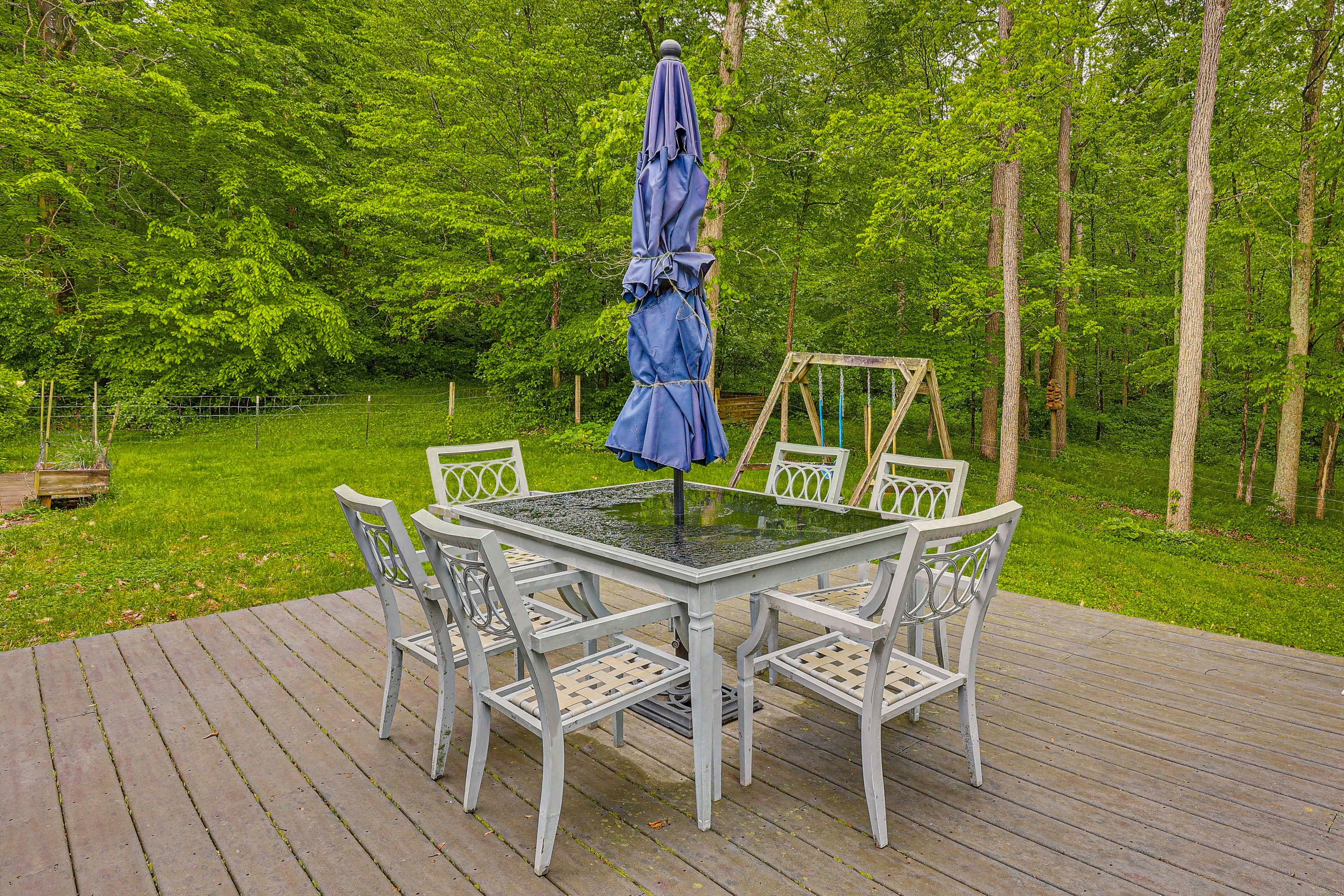 Furnished Deck | Outdoor Dining | Spacious Yard | Secluded Property