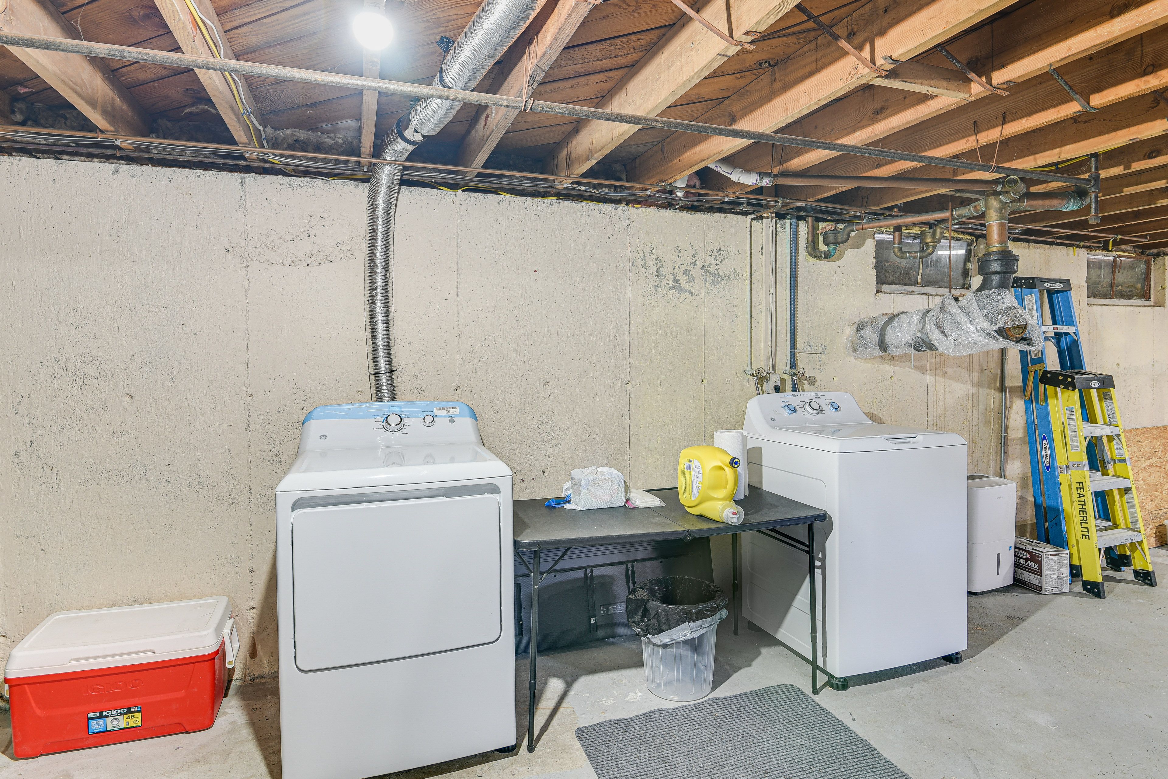 Laundry Area | Basement | Washer/Dryer | Hangers | Iron/Board