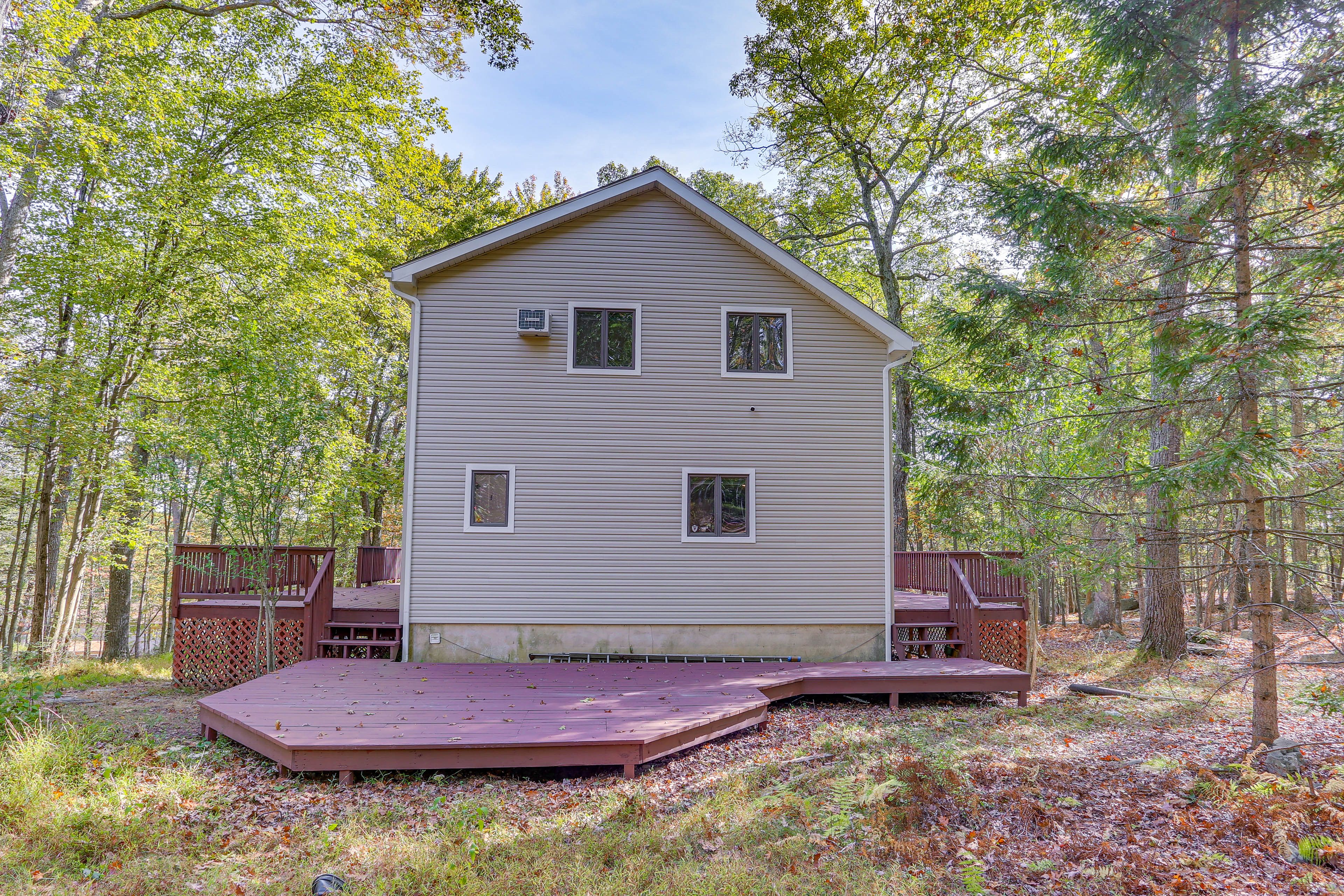 Spacious Decks | Wooded Surroundings