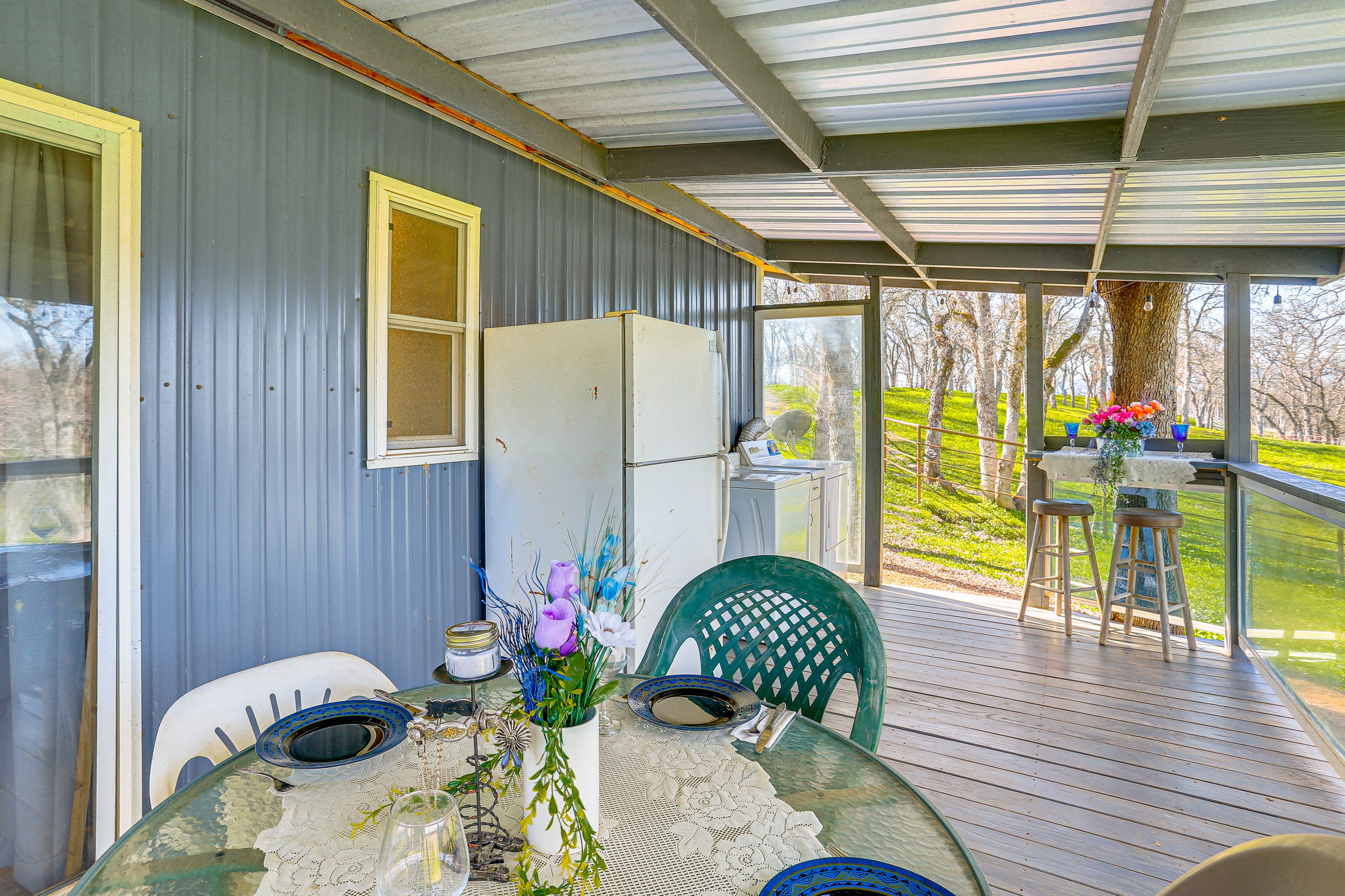 Covered Deck | Dining Areas | Refrigerator