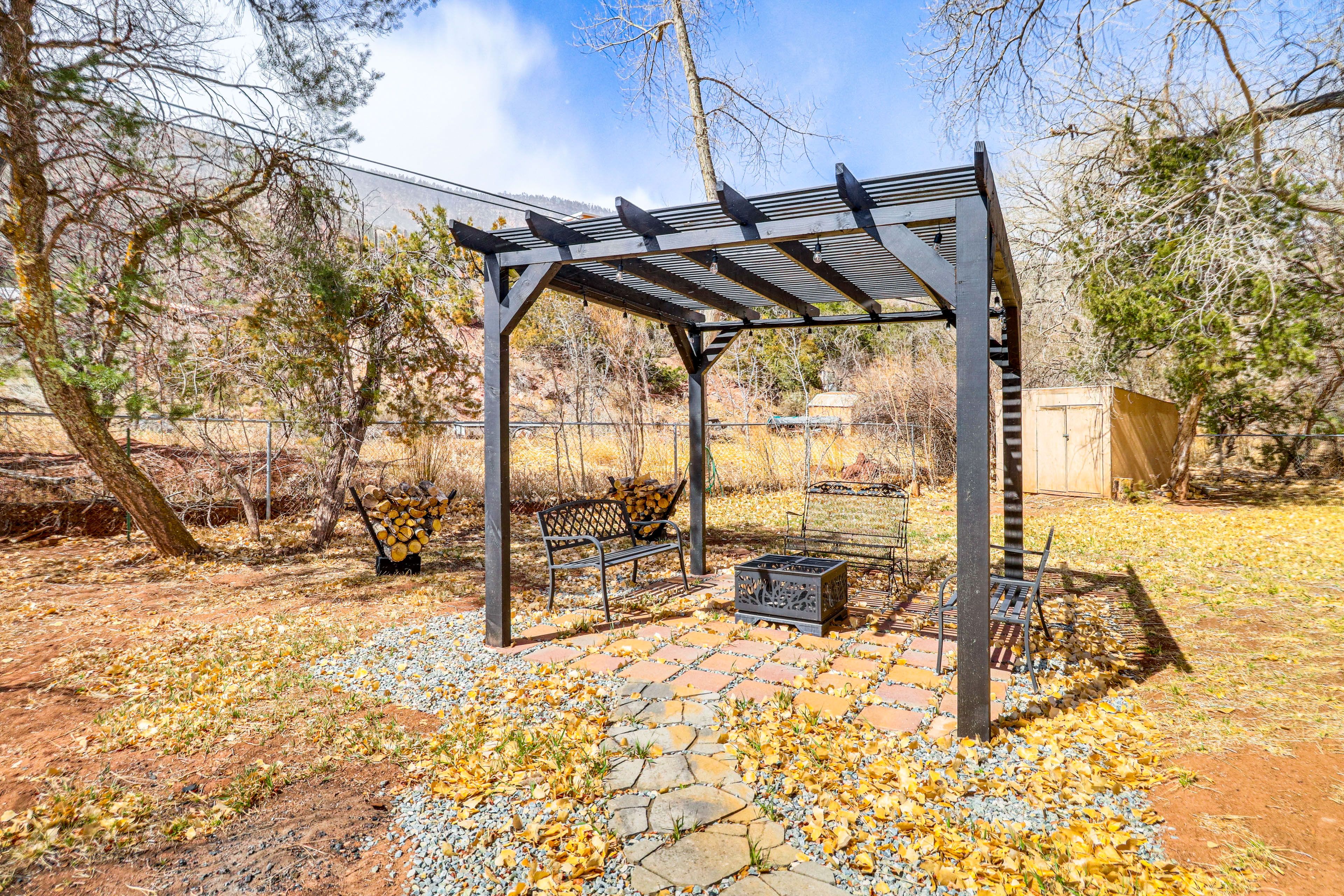 Backyard | Wood-Burning Fire Pit | Mountain Views