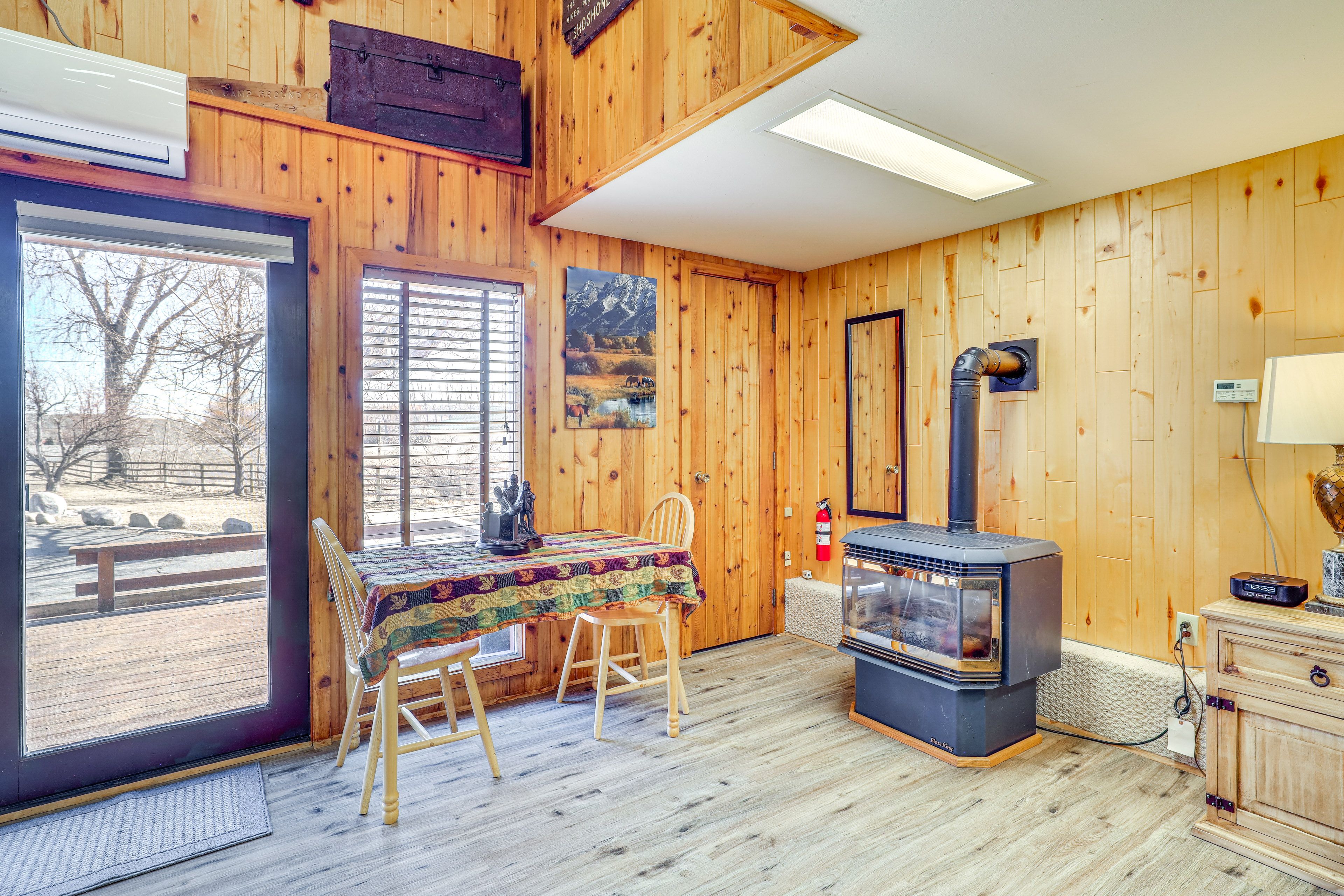 Dining Area | Dishware & Flatware | Central A/C & Heat | 1st Floor