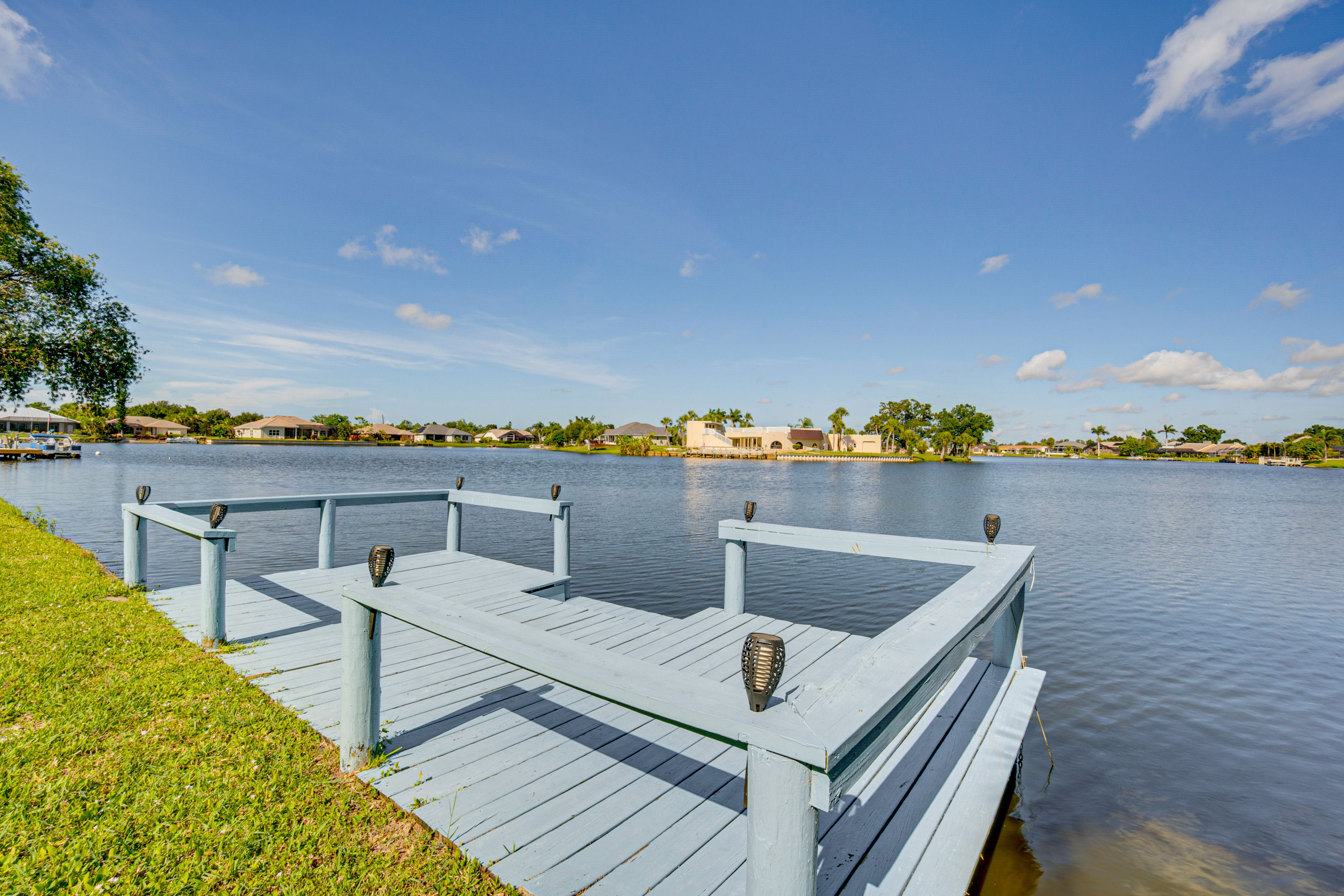 Private Backyard Area | Single-Story Home | Dock Access
