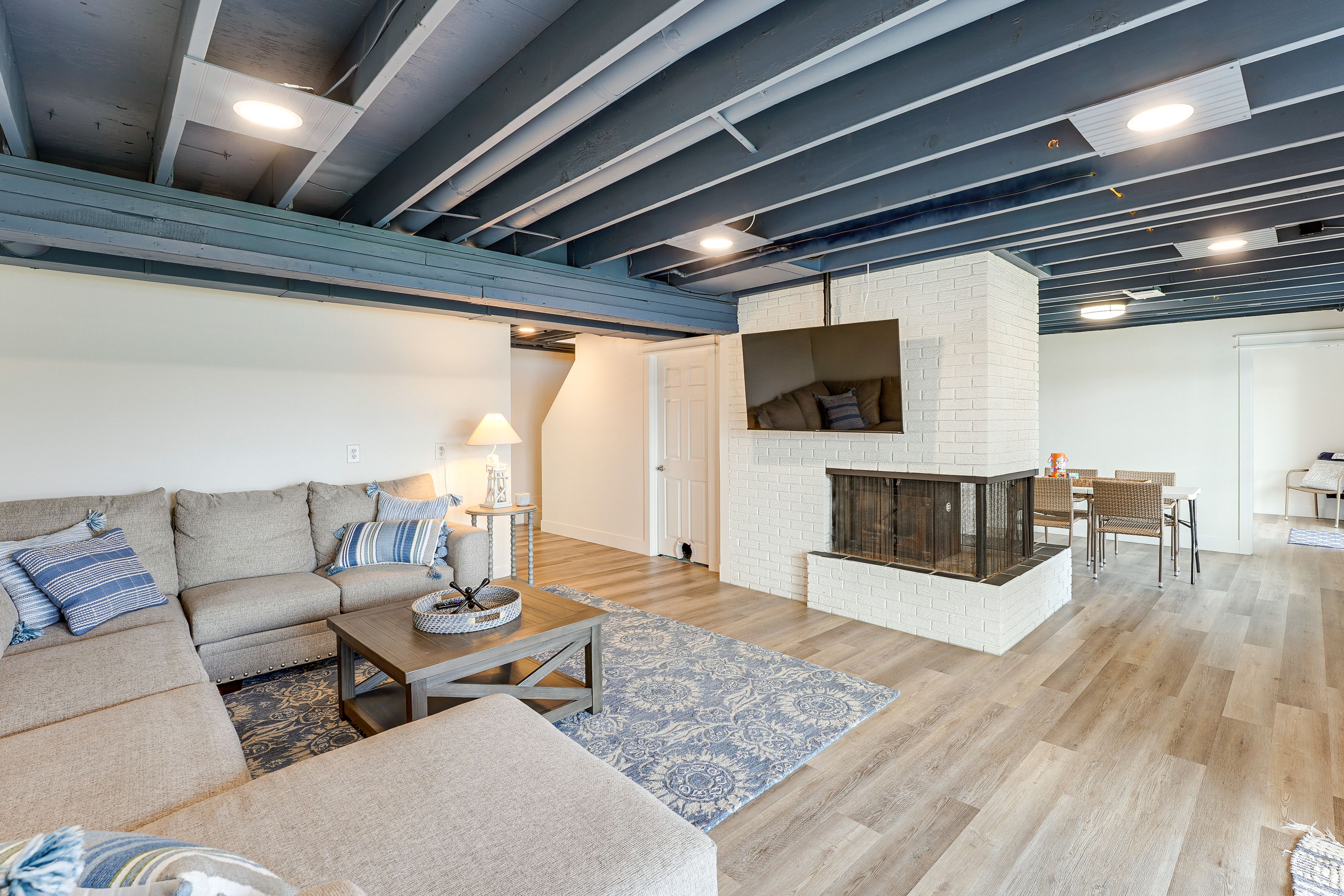 Lower-Level Living Space | Gas Fireplace | Smart TV