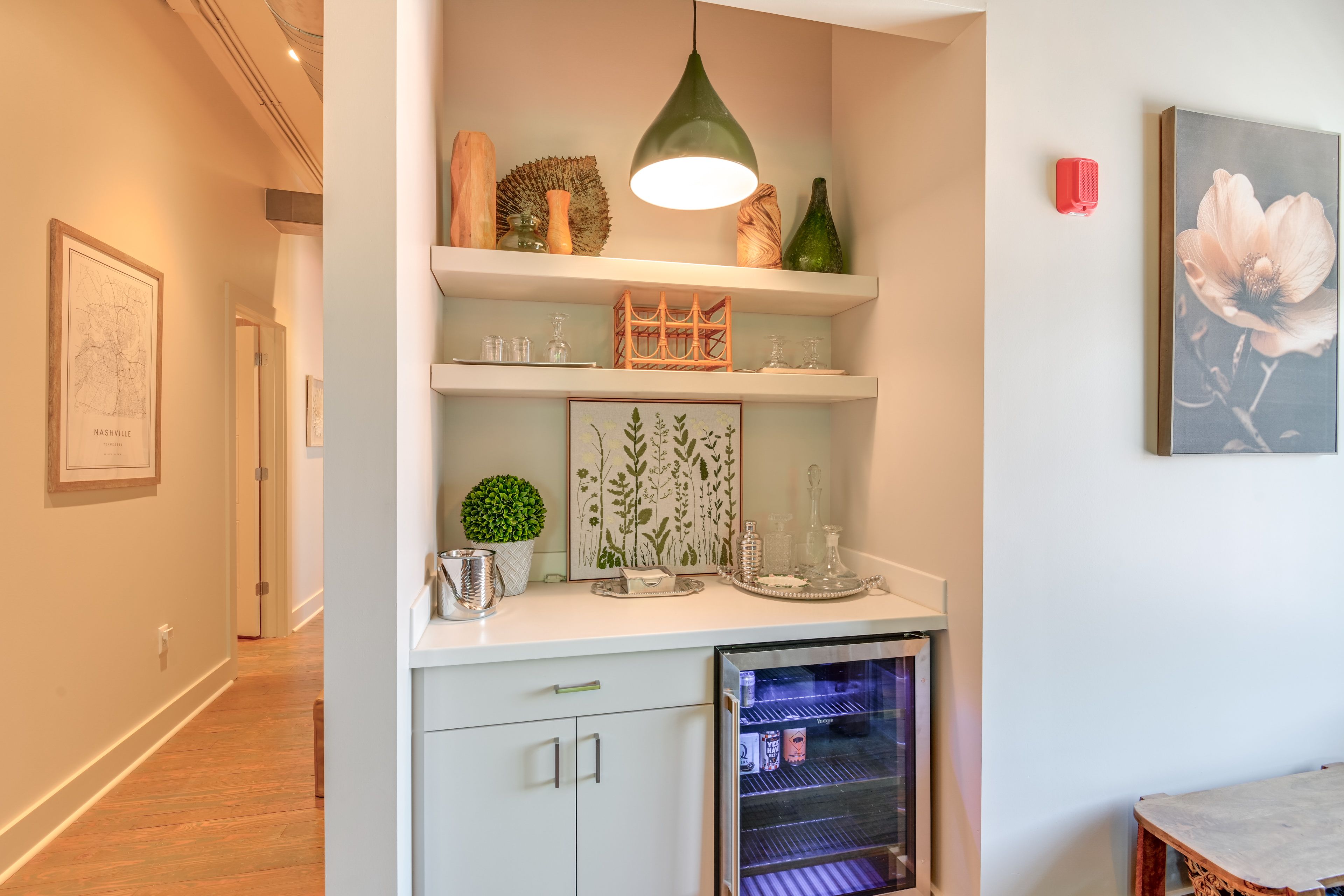 Dry Bar w/ Beverage Fridge