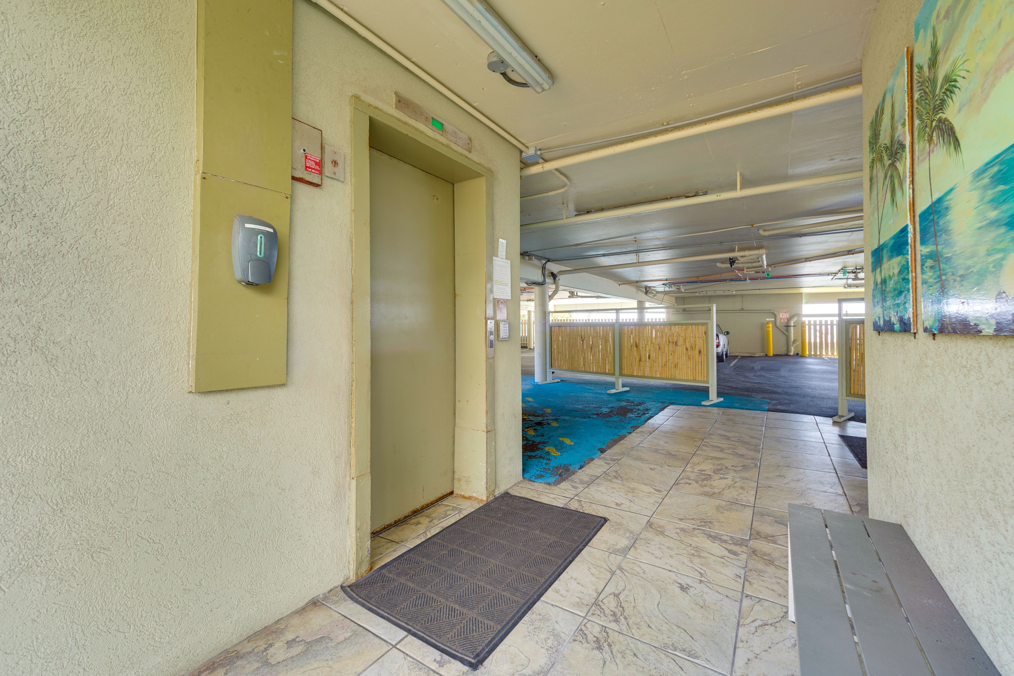Elevator Access to Parking Area on 1st Floor