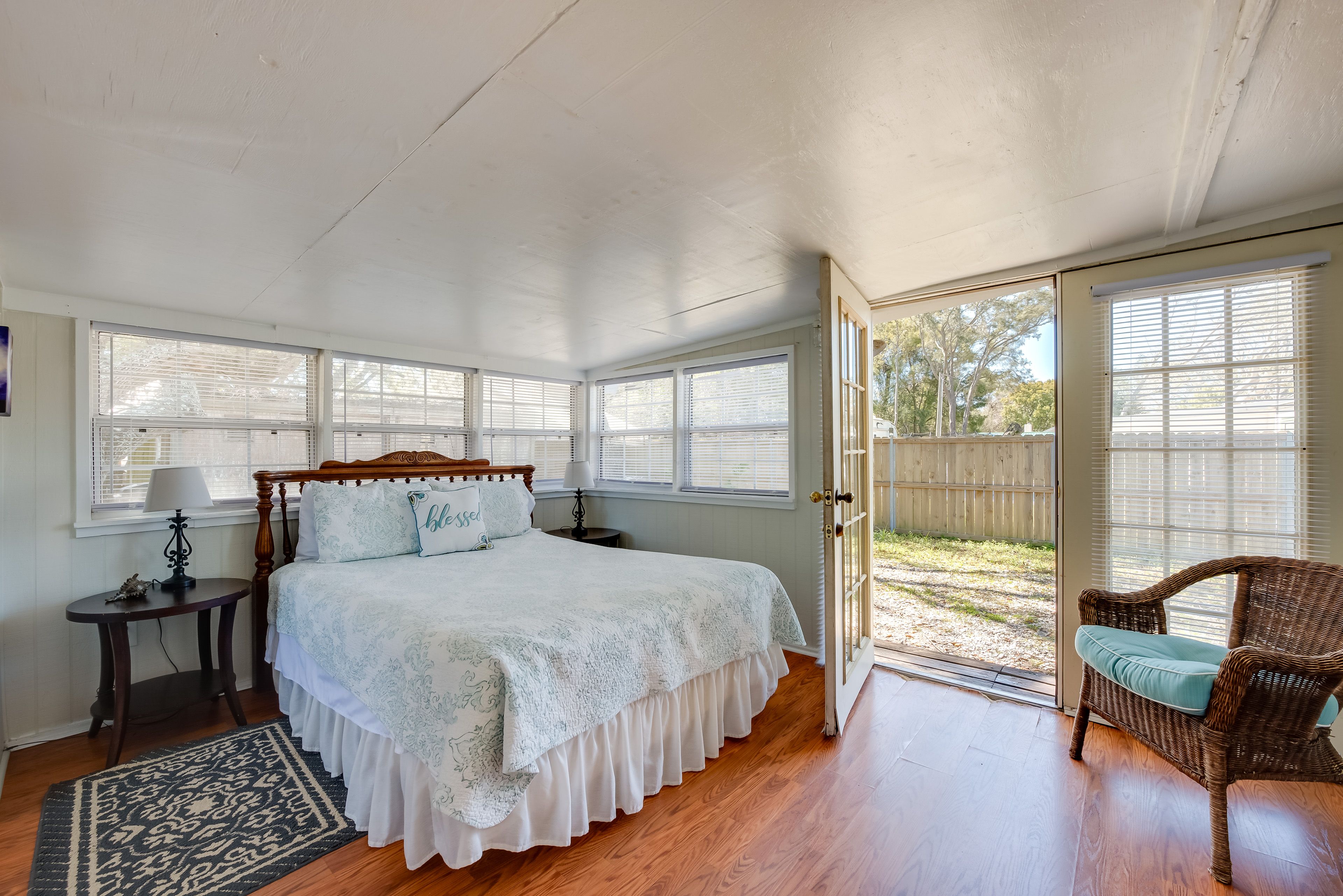 Bedroom 2 | King Bed | Wall A/C Unit | Hangers | En-Suite Bathroom