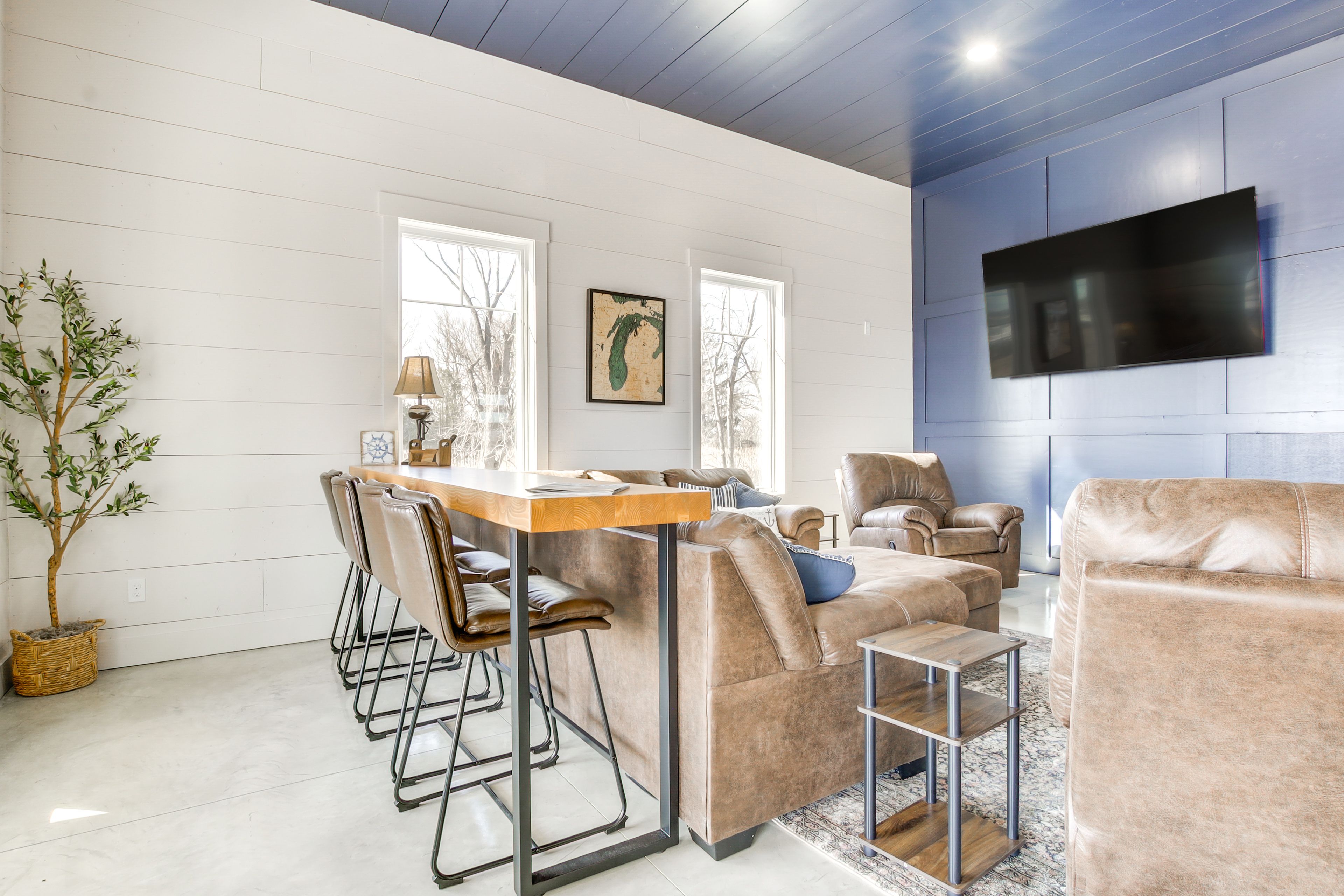 Living Room | Smart TV | Mini-Split A/C | Radiant Floor Heating