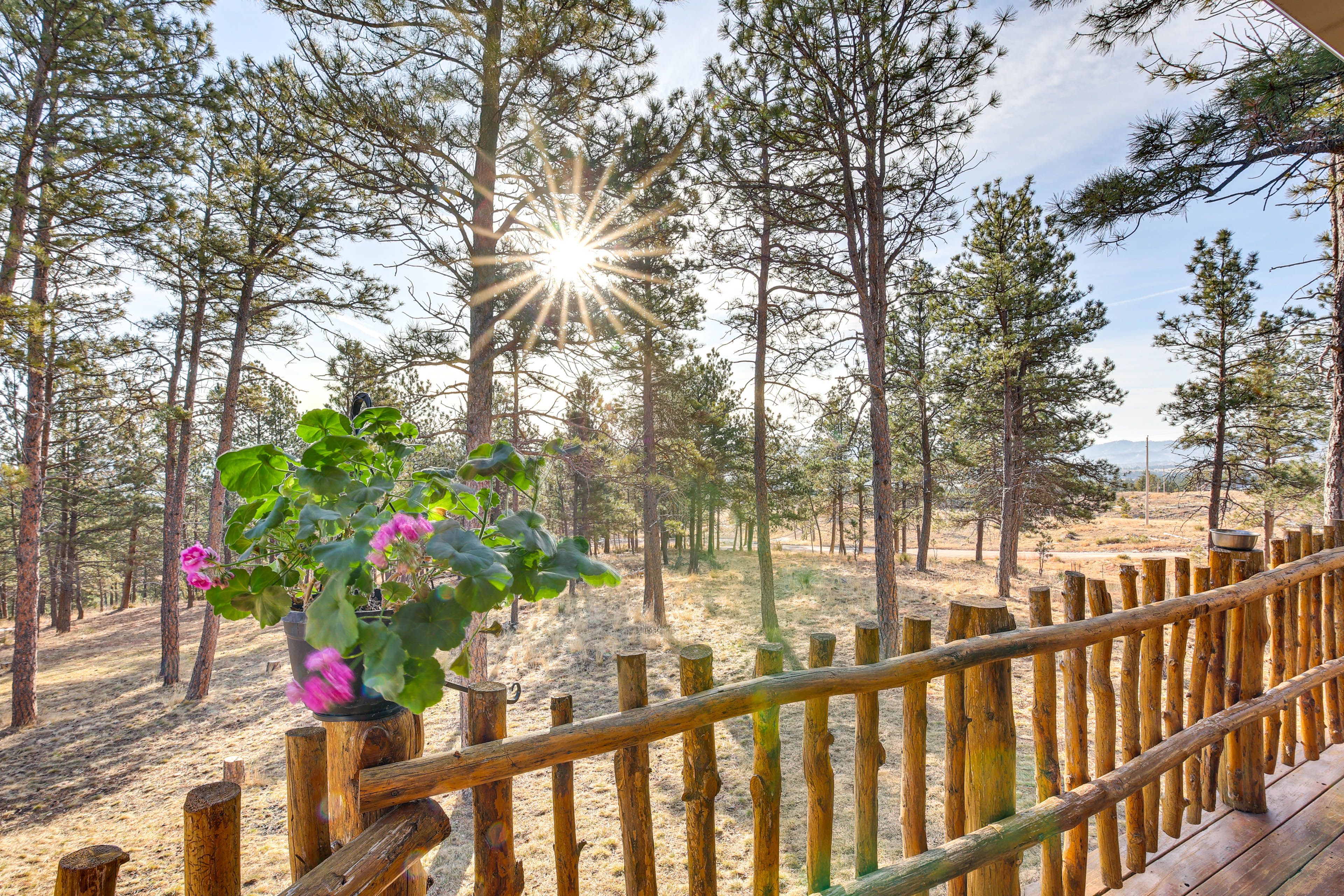Covered Deck w/ Seating | Mountain Views | Spacious Yard