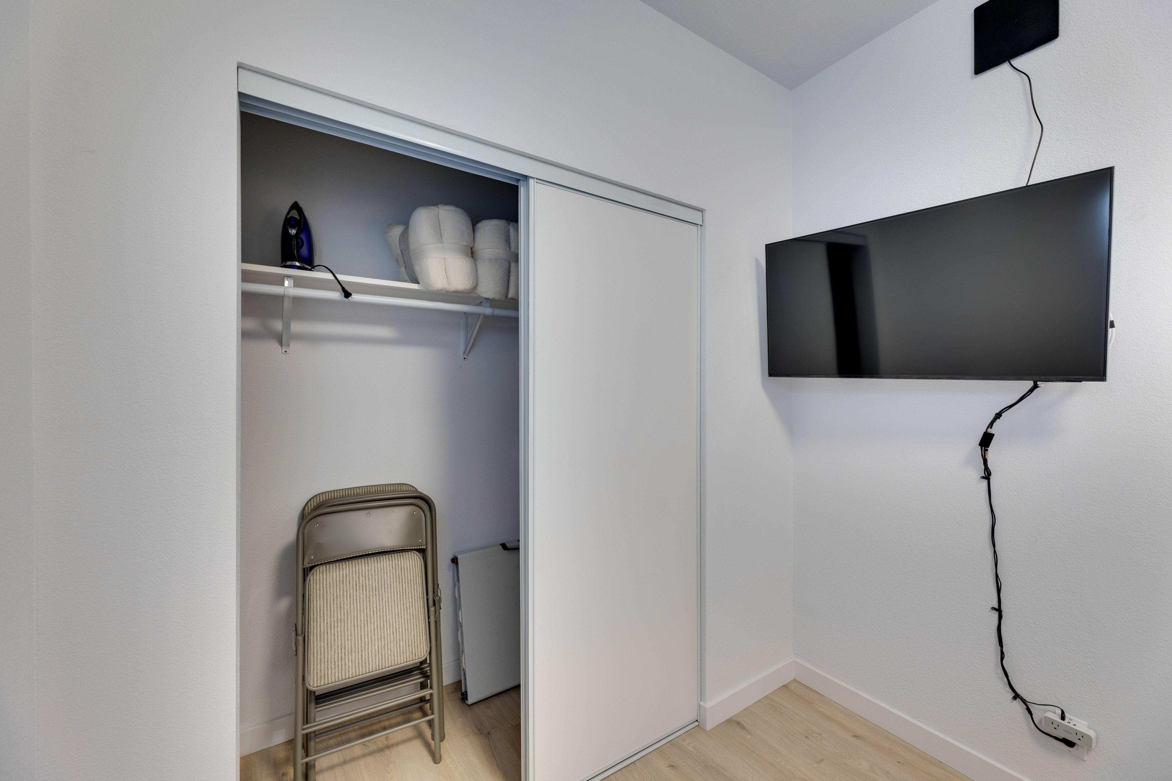 Storage Closet | Folding Dining Table | Iron & Board | Hangers