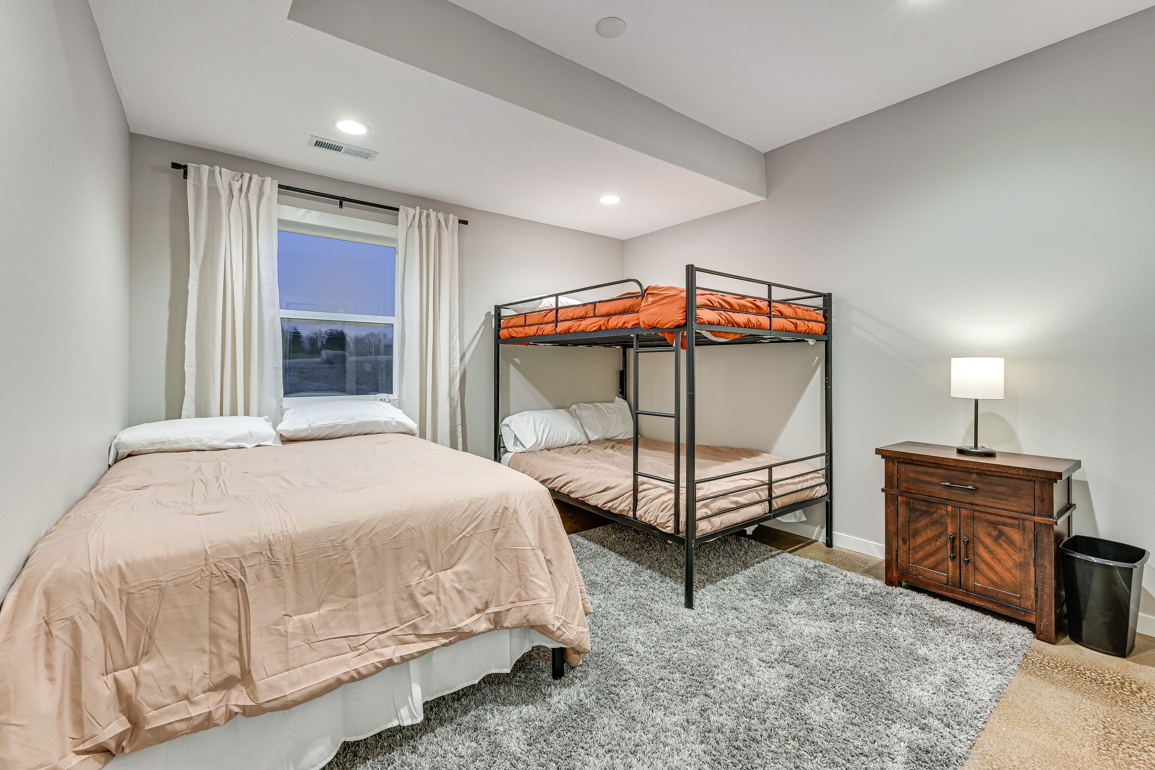 Bedroom 2 | 1st Floor | Full Bed | Full Bunk Bed | Linens Provided