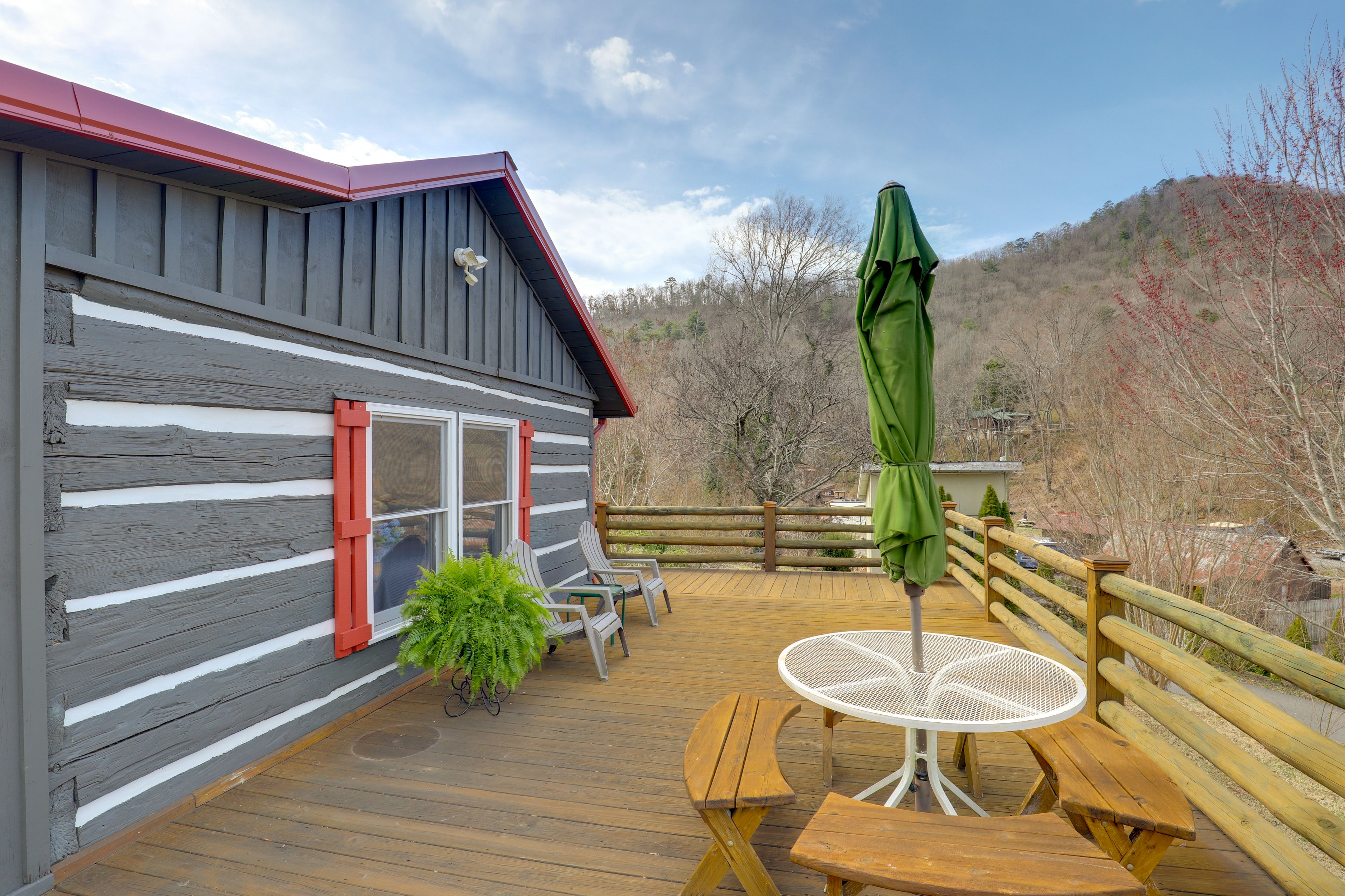 Deck | Mountain Views | Dining Area