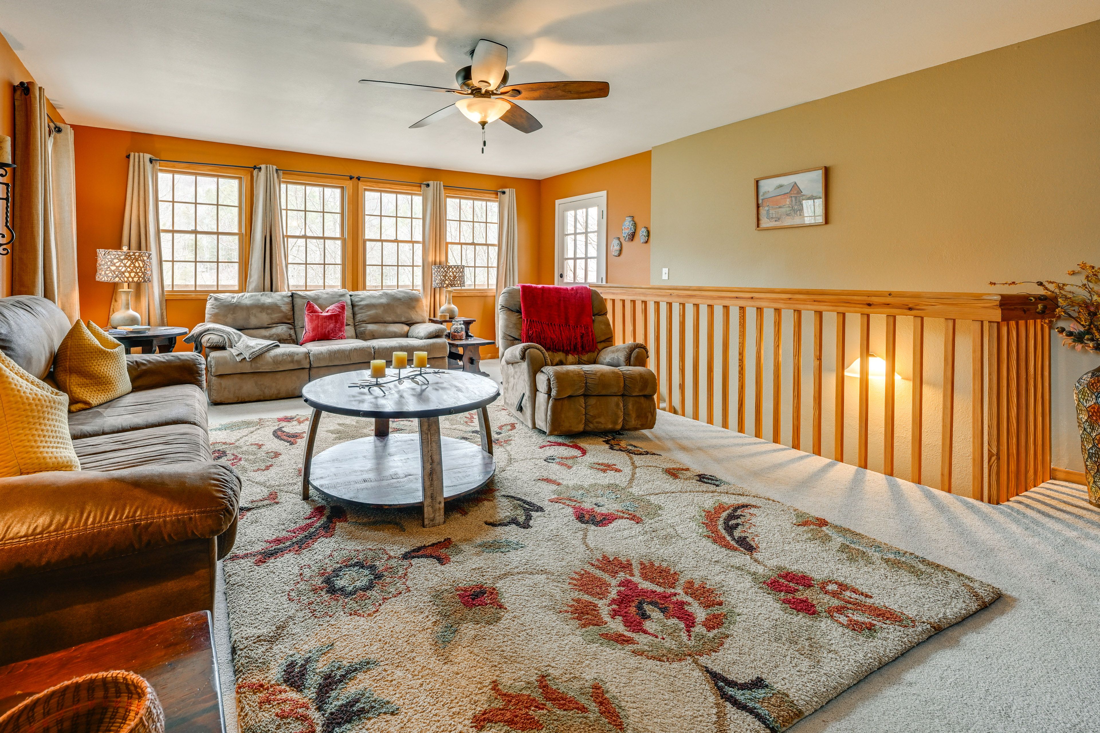 Living Room | 1st Floor | Flat-Screen TV | Central Heating & A/C
