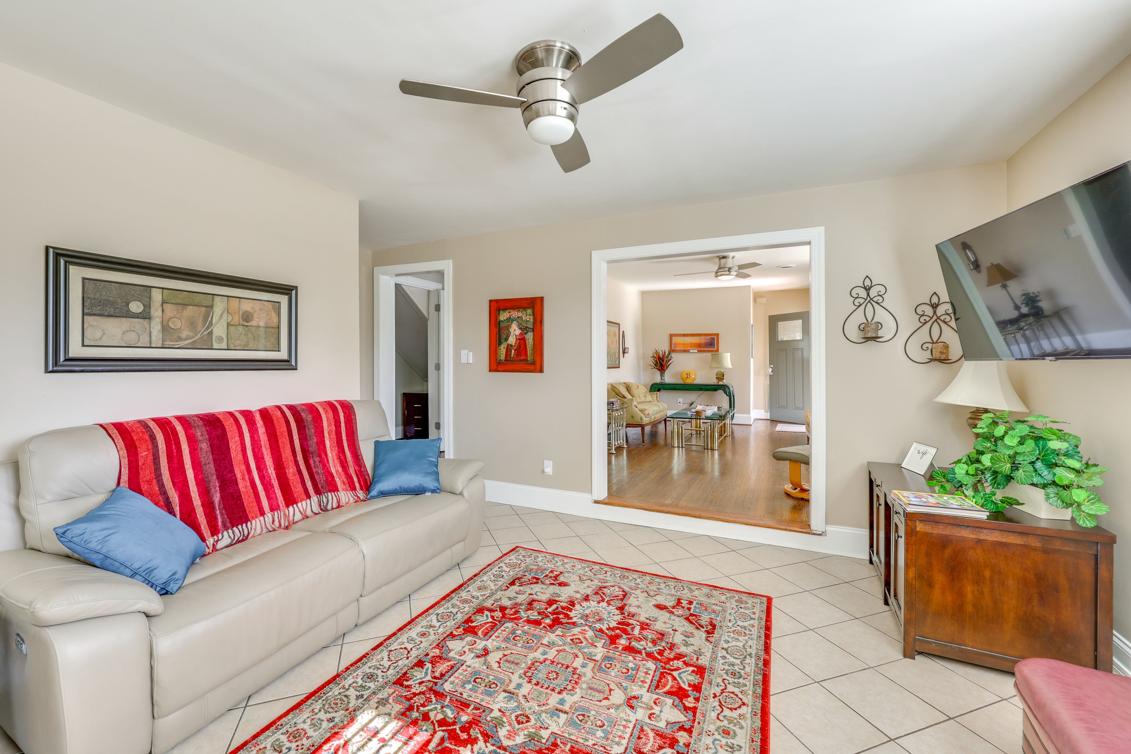 Living Room | Free WiFi | Central Heating & A/C | Single-Story Home