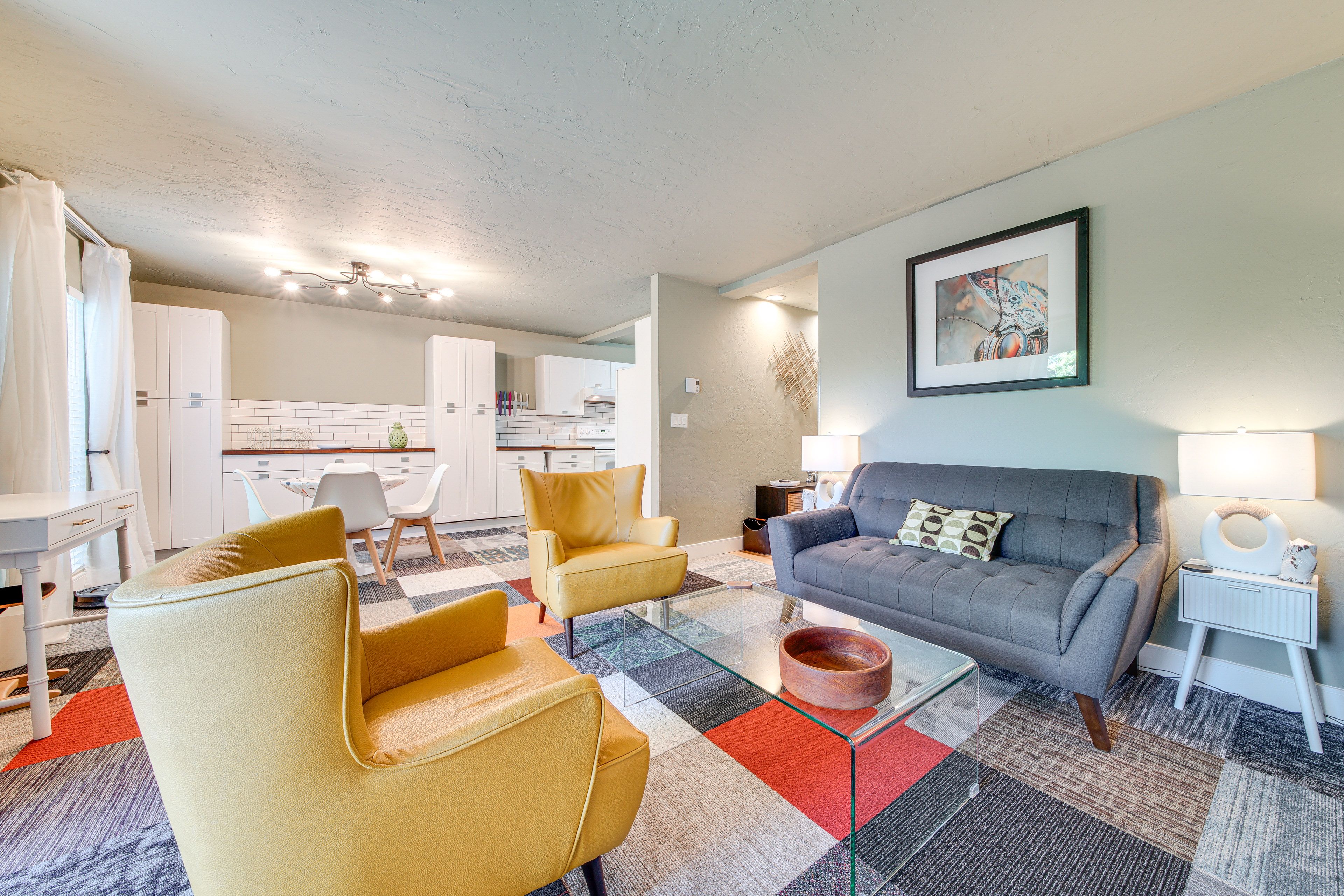 Living Room | Smart TV | Desk Workspace | Portable A/C Units | Free WiFi
