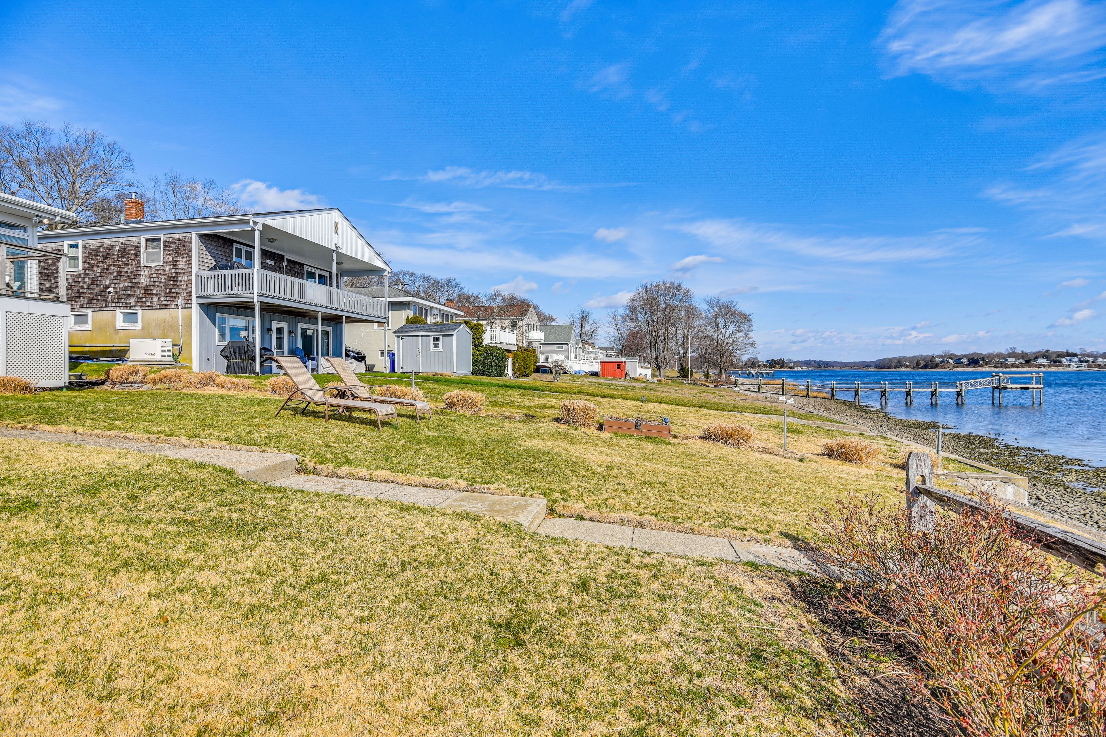 Private Sloped Yard | Lounge Chairs