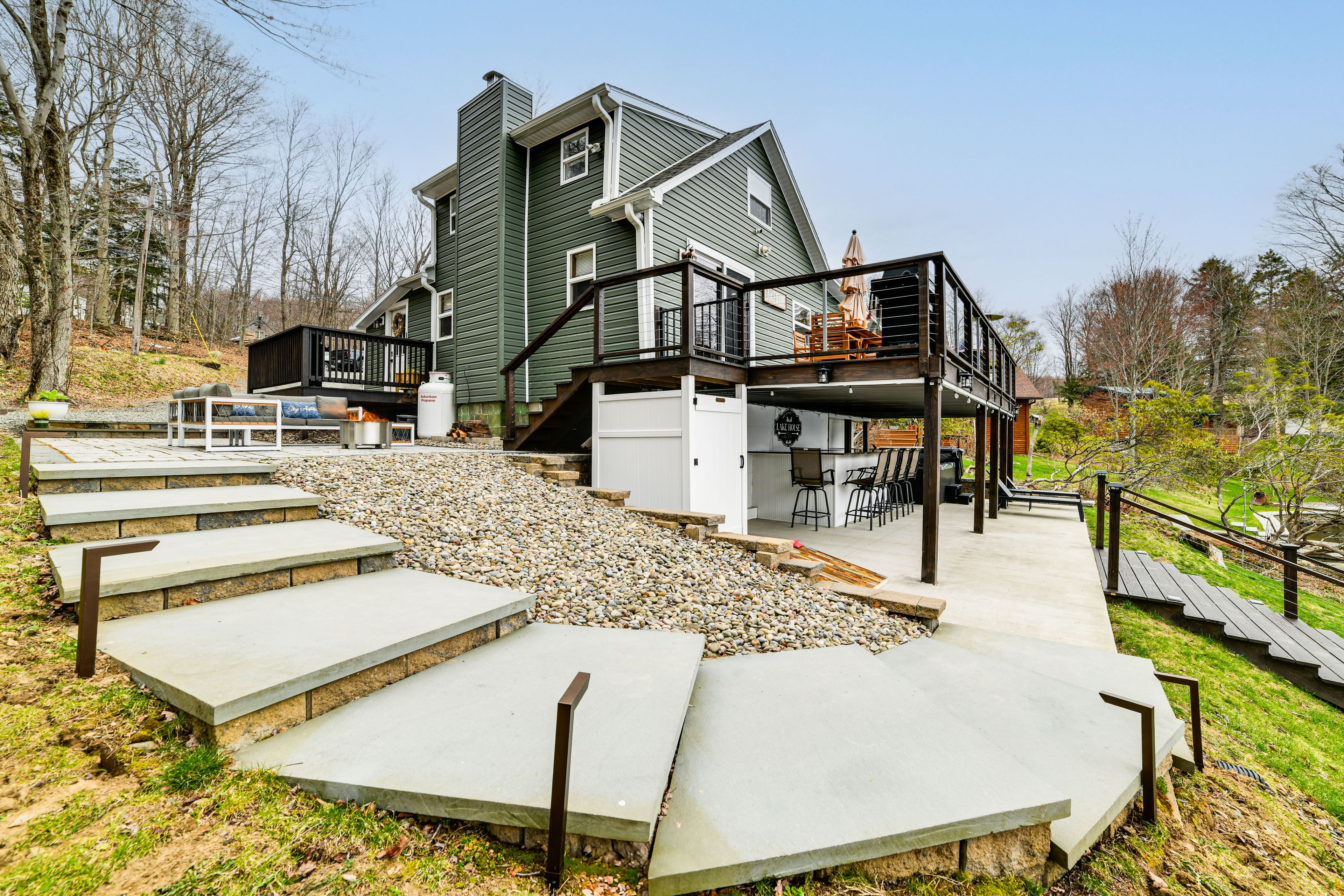 Covered Patio | Outdoor Bar w/ Seating | Hot Tub
