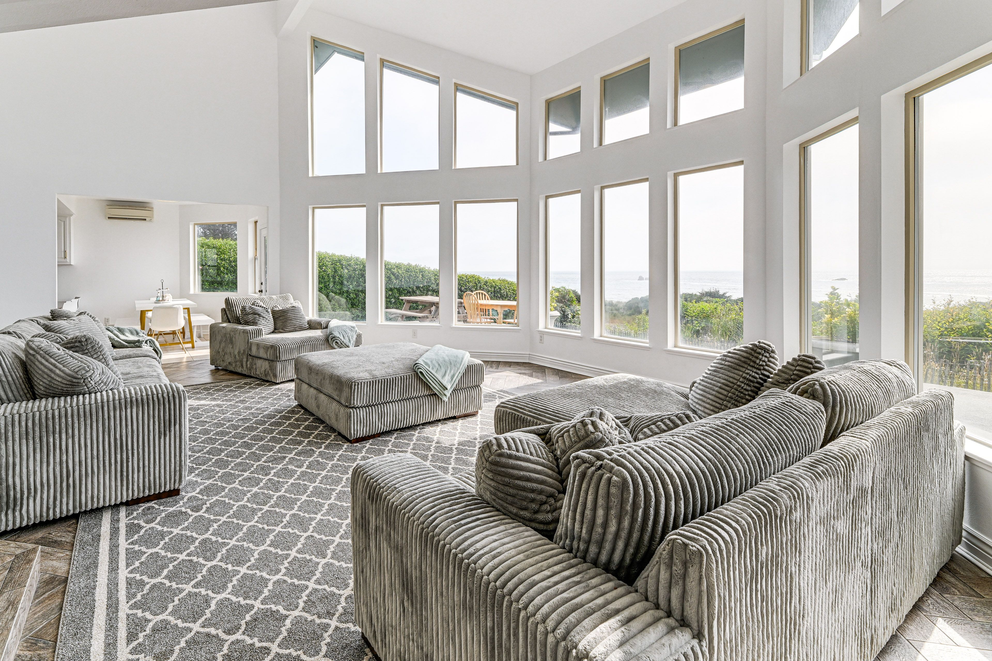 Living Room | 1st Floor | Ocean Views | Large Windows