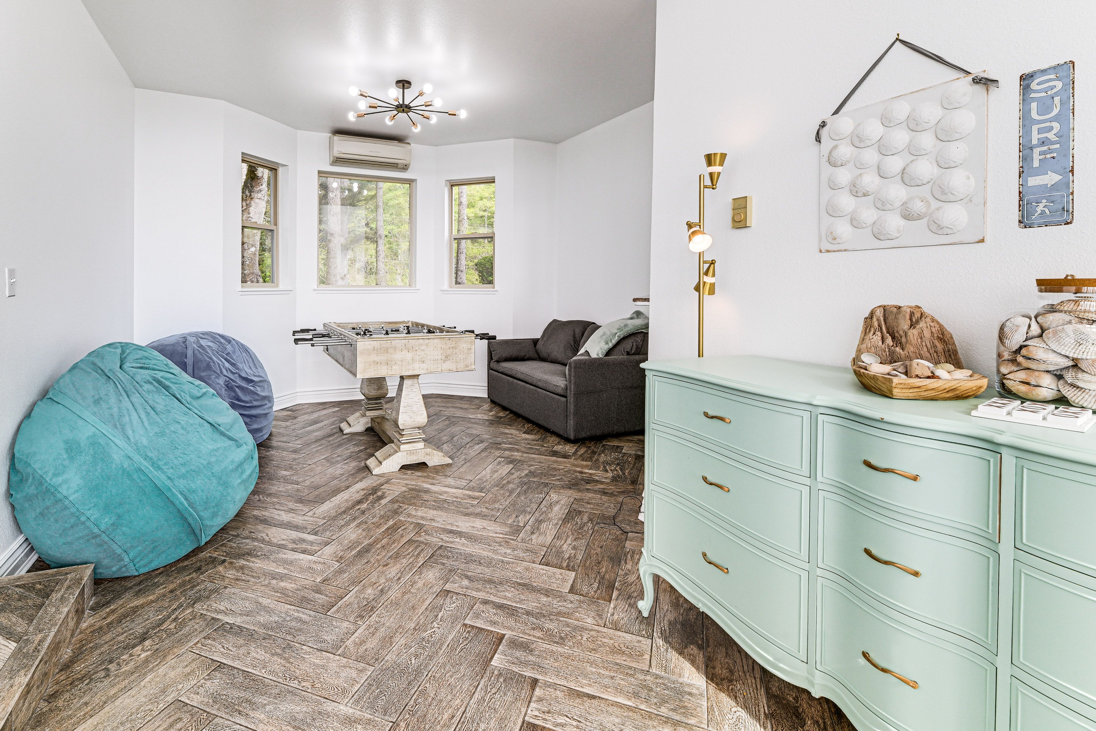 Game Room | 1st Floor | Full Sleeper Sofa | Foosball Table