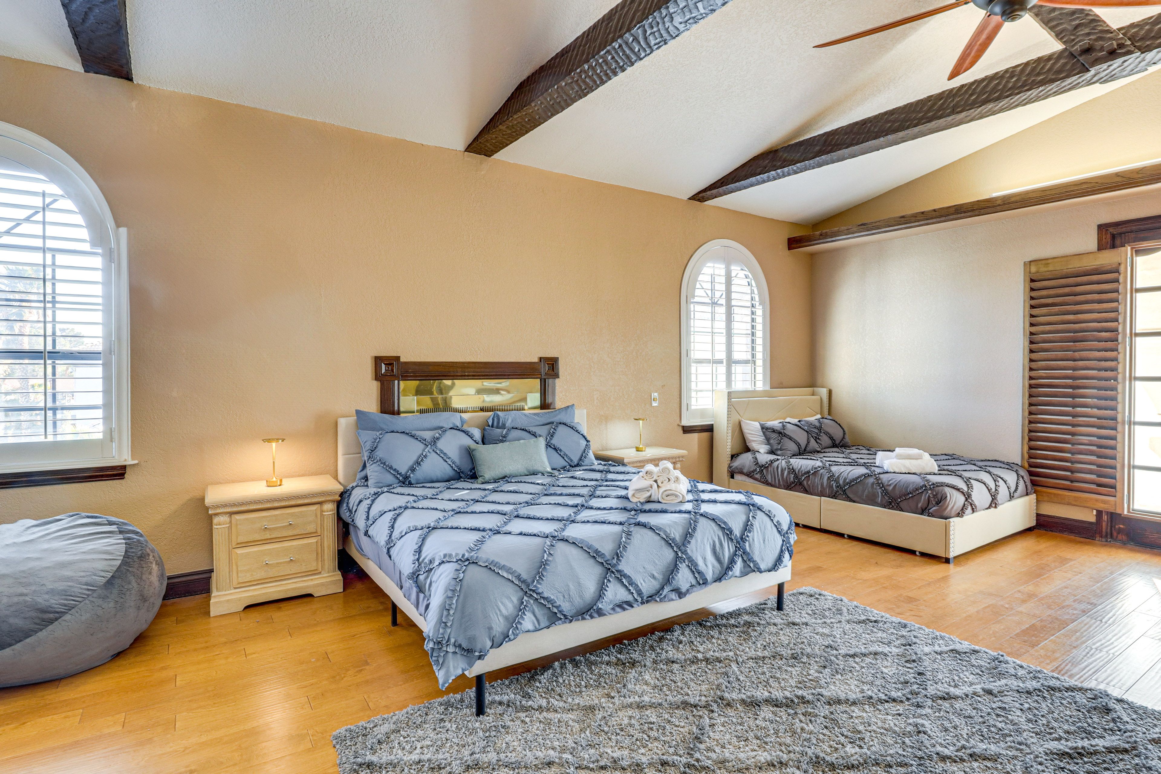 Bedroom 2 | King Bed | Queen Bed | Bar w/ Wine Fridge | 2nd Floor