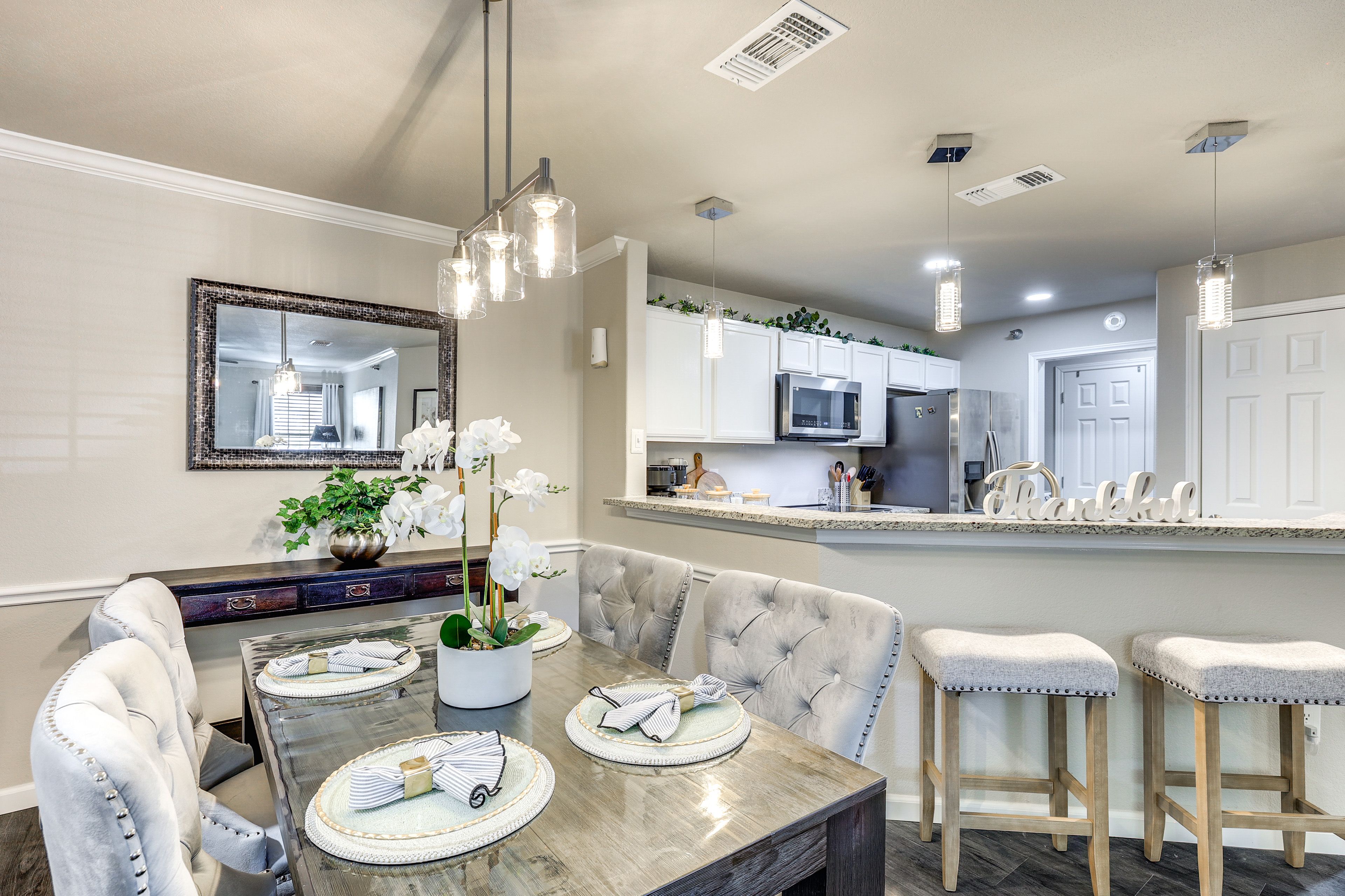 Dining Area | Free WiFi | Single-Story Unit