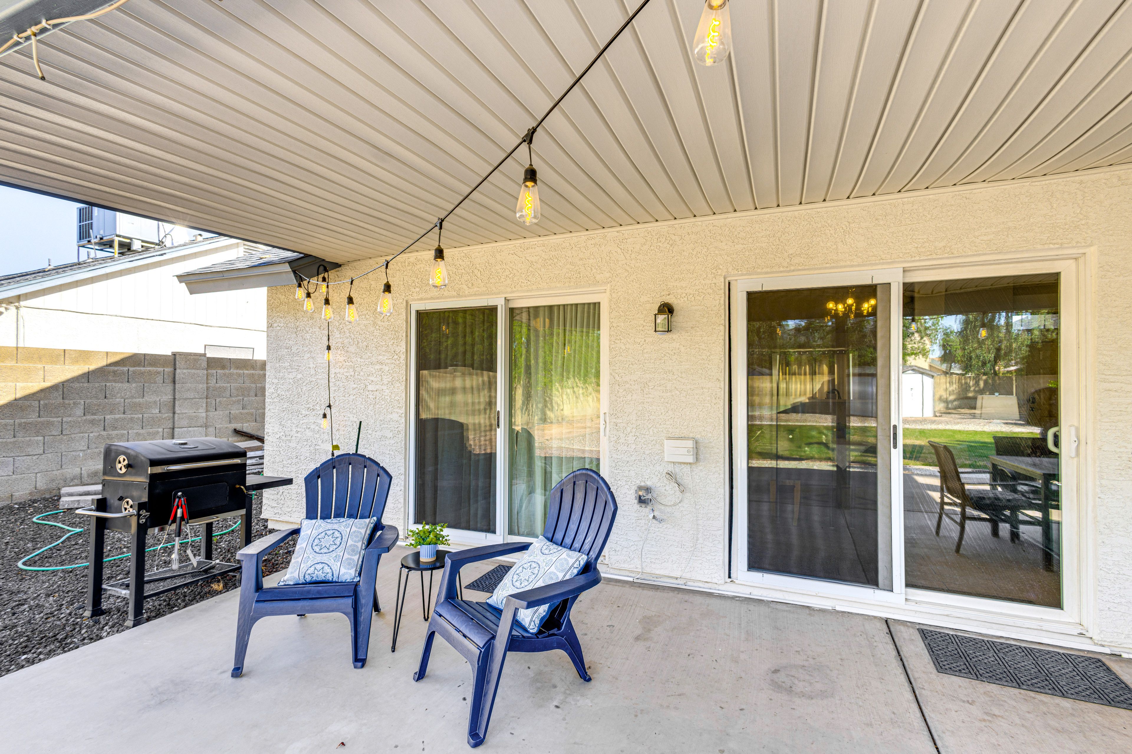 House Exterior | Covered Patio | Dining Area | Charcoal Grill