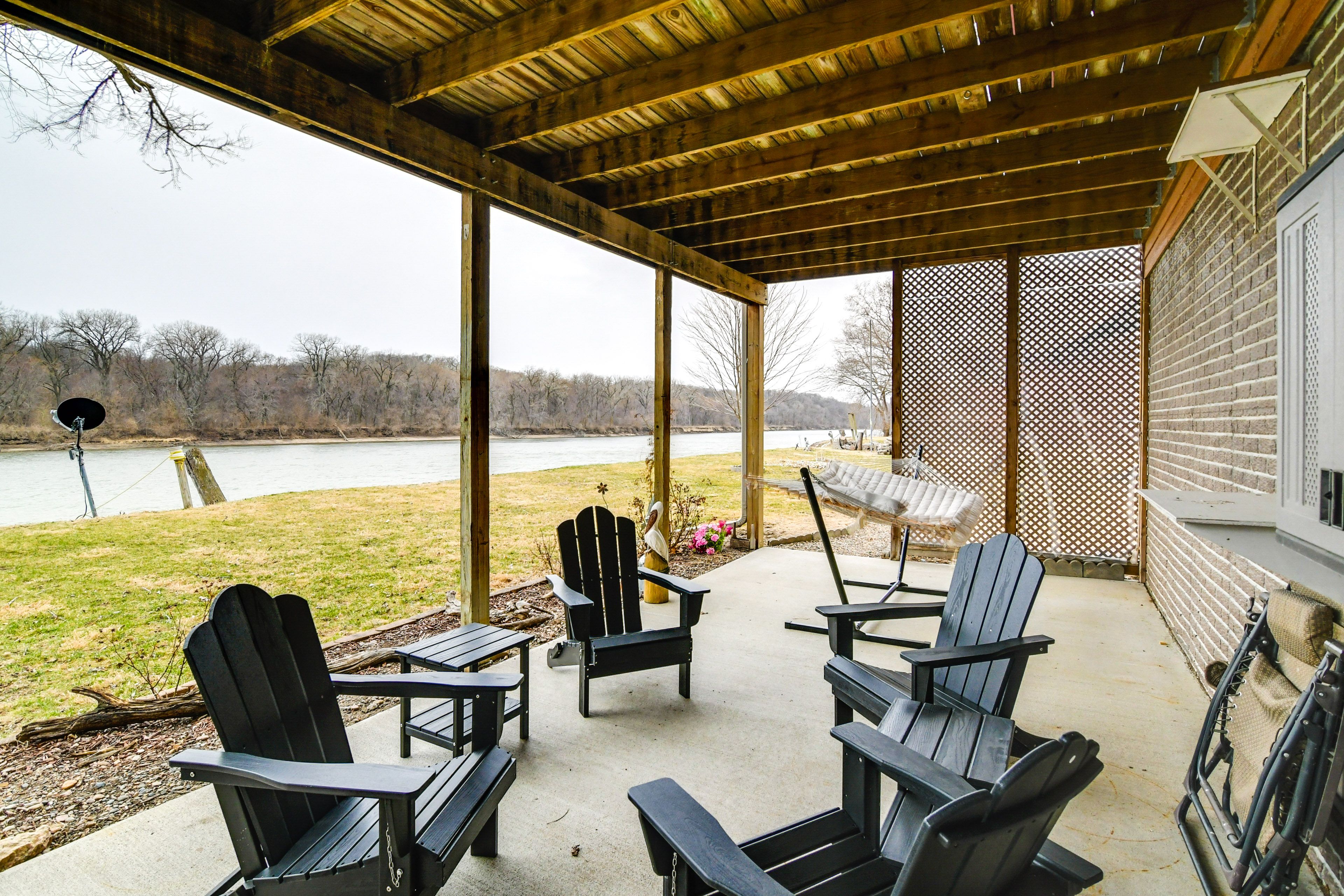 Covered Patio | Adirondack Chairs | Hammock