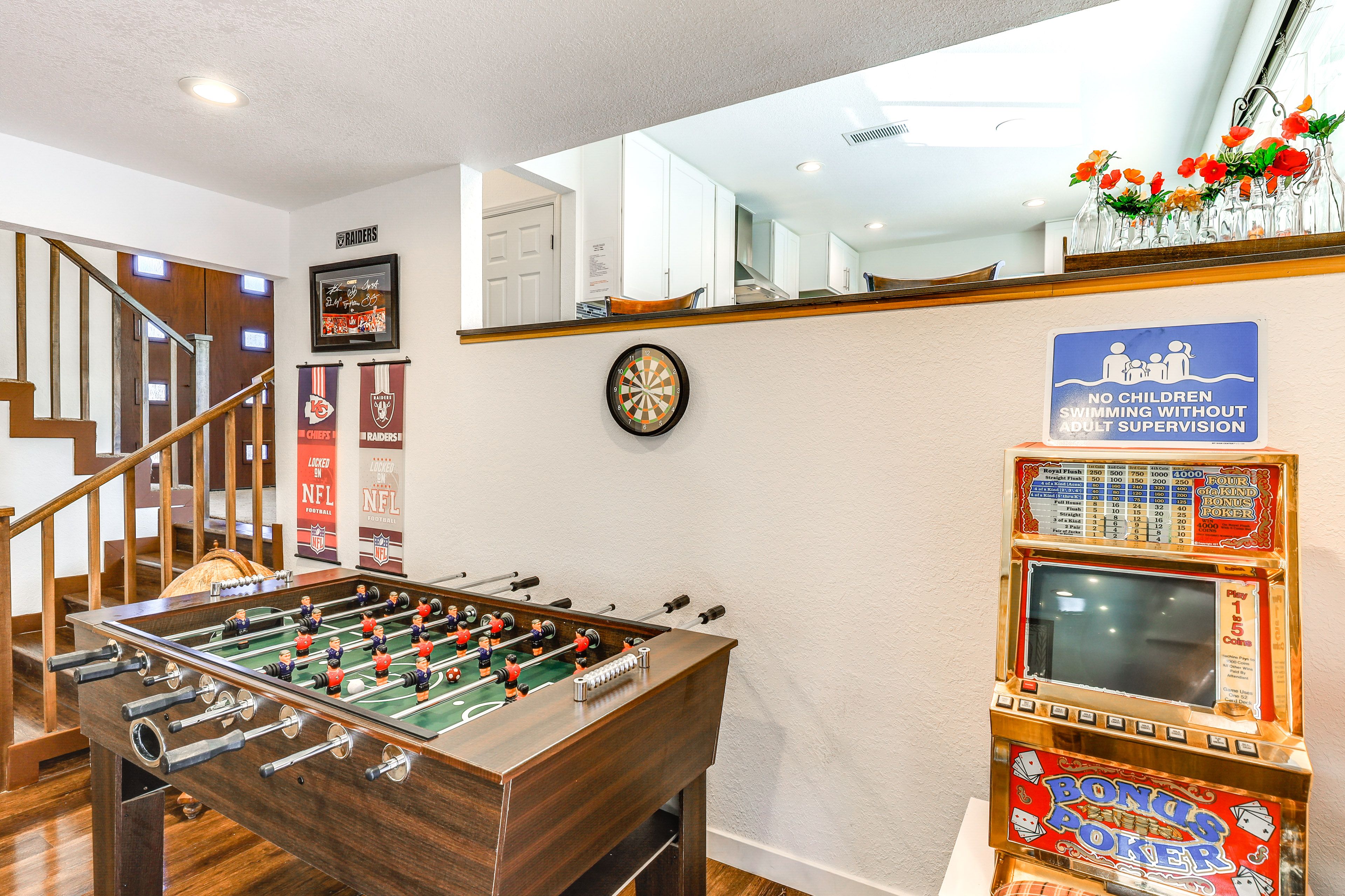 Den | Foosball | Slot Machine | Lower Level