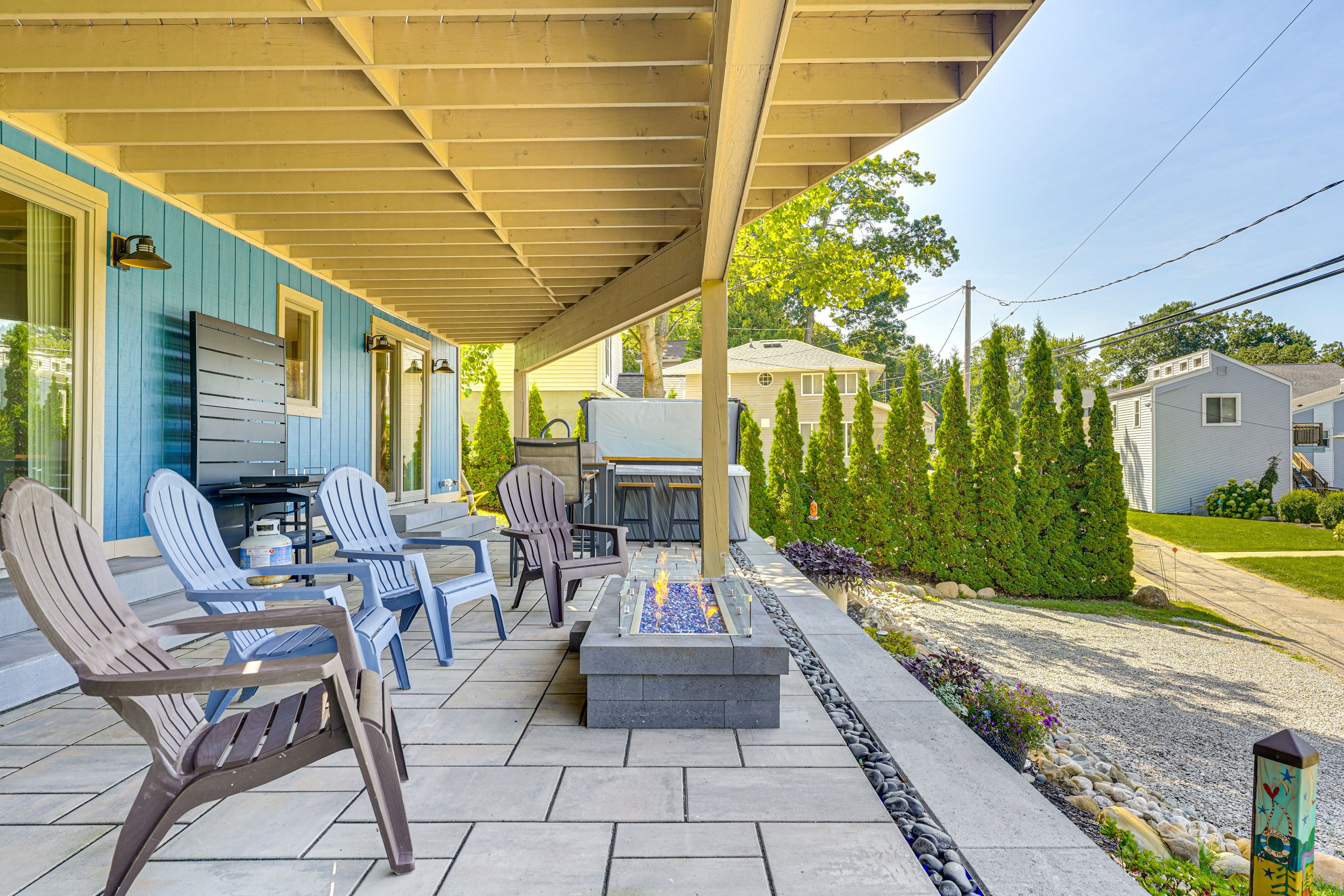 Clarklake Vacation Rental | 1BR | 1BA | Steps Required | 800 Sq Ft