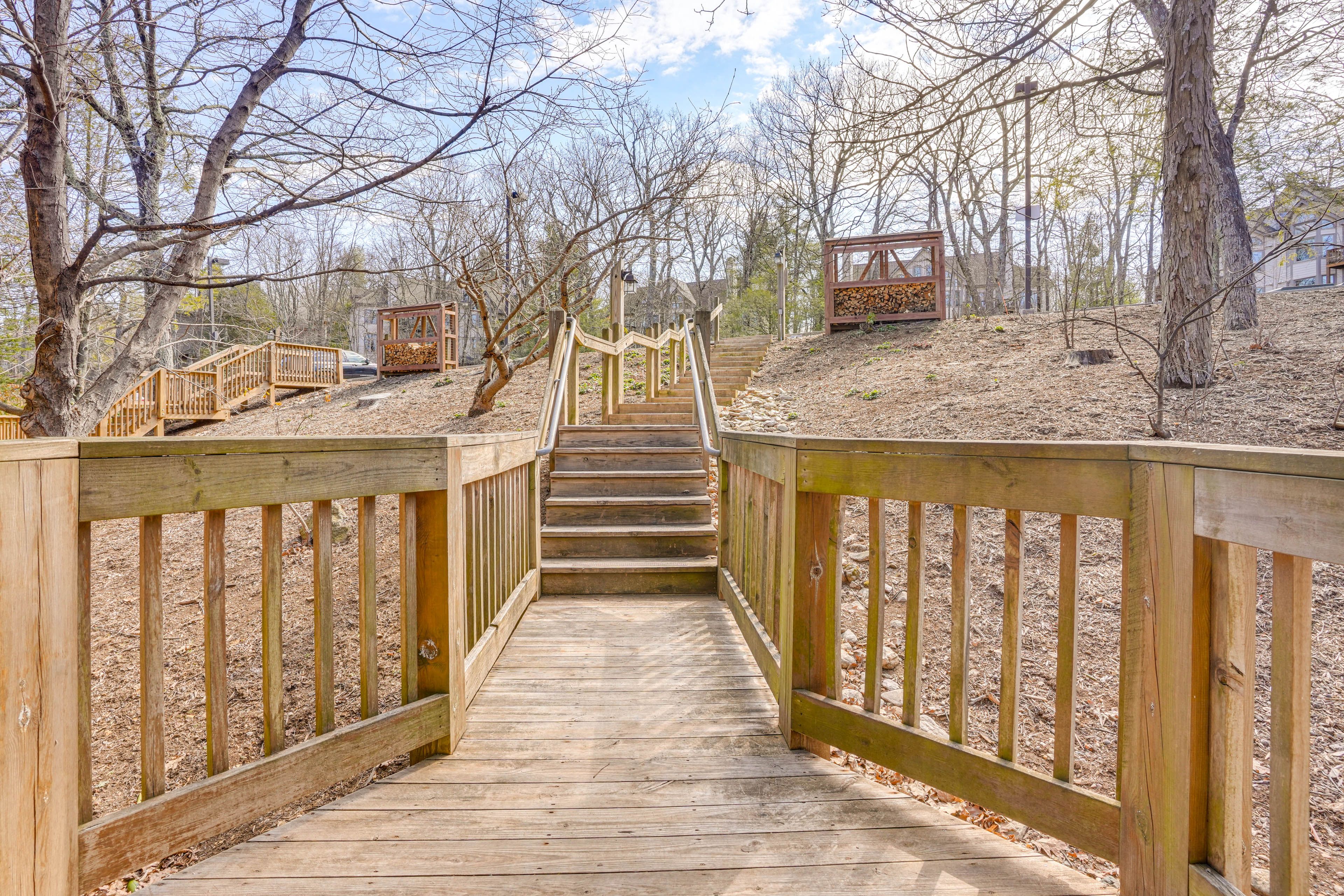 Walkway to Parking Area
