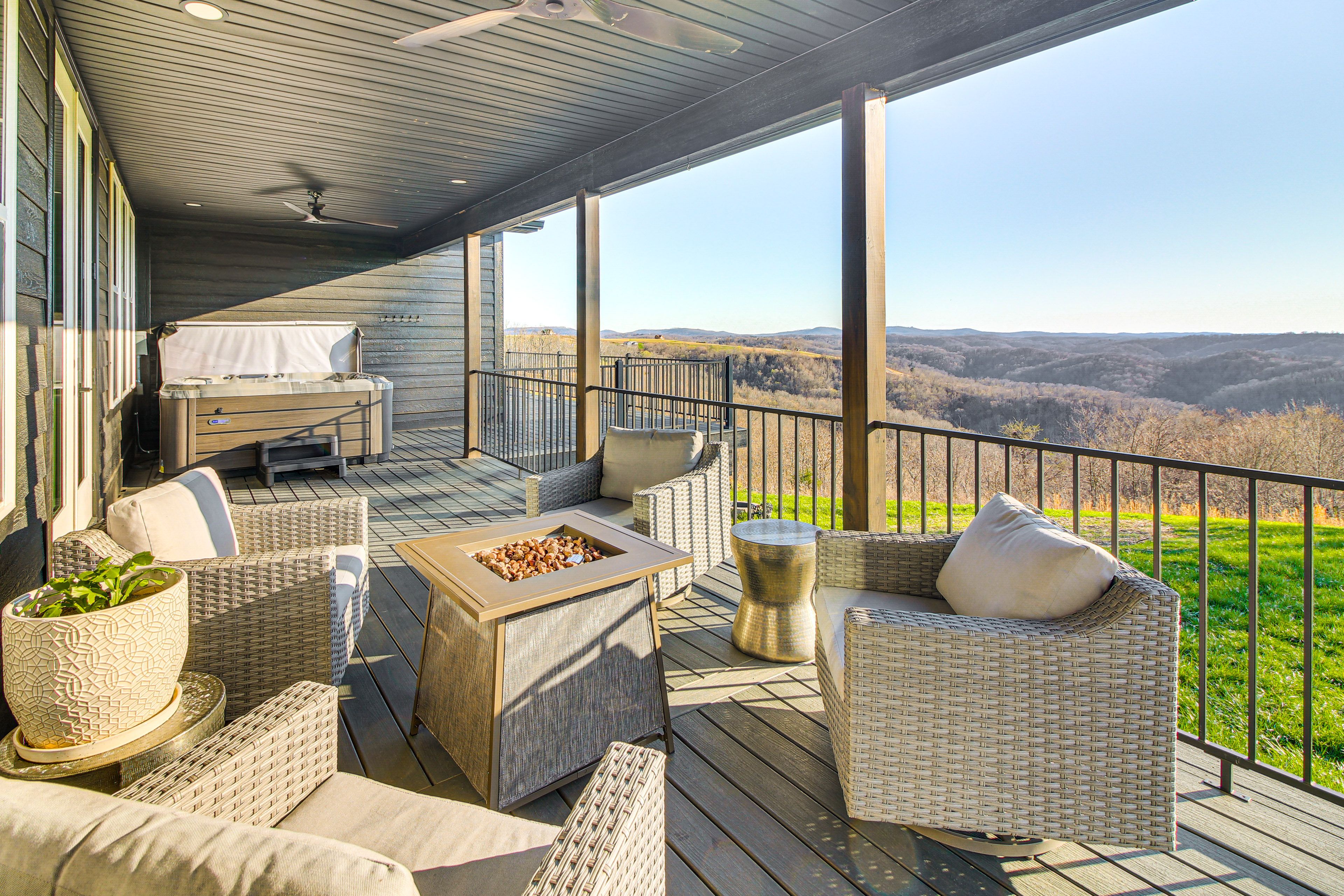 Deck | Views | Private Hot Tub | Gas Fire Pit