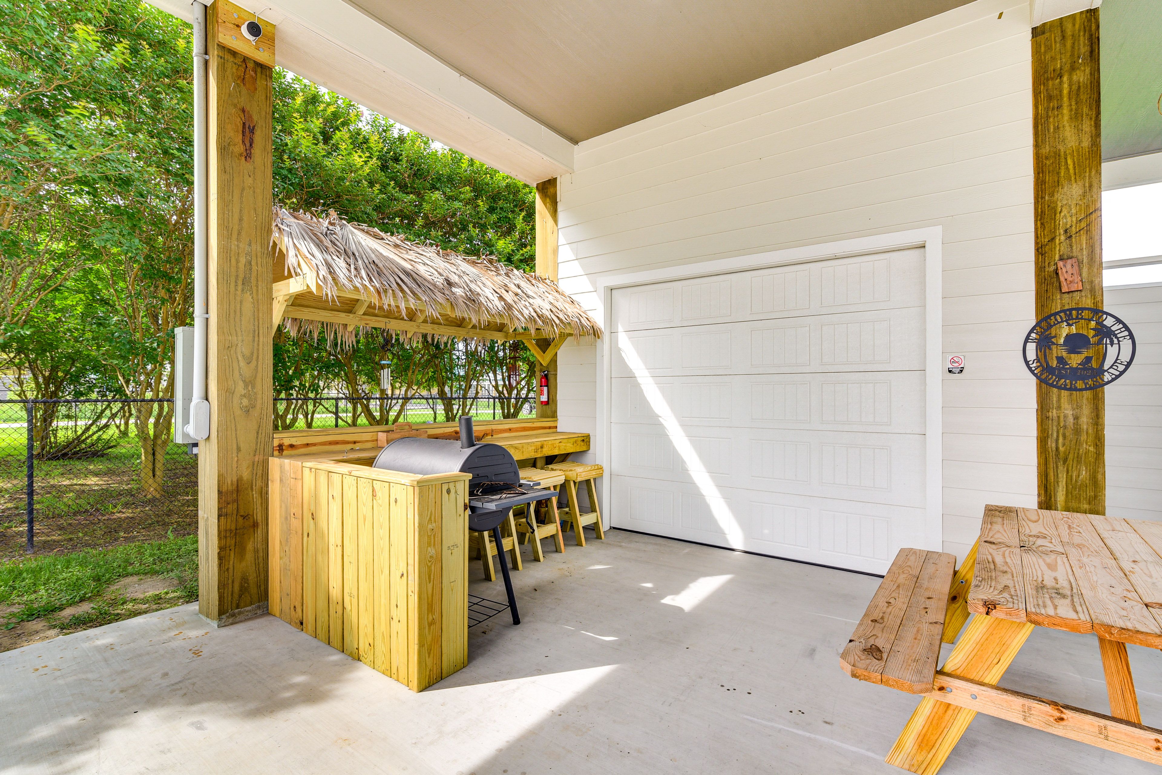Lower Patio | 2-Story Home | Garage Bar | Charcoal Grill