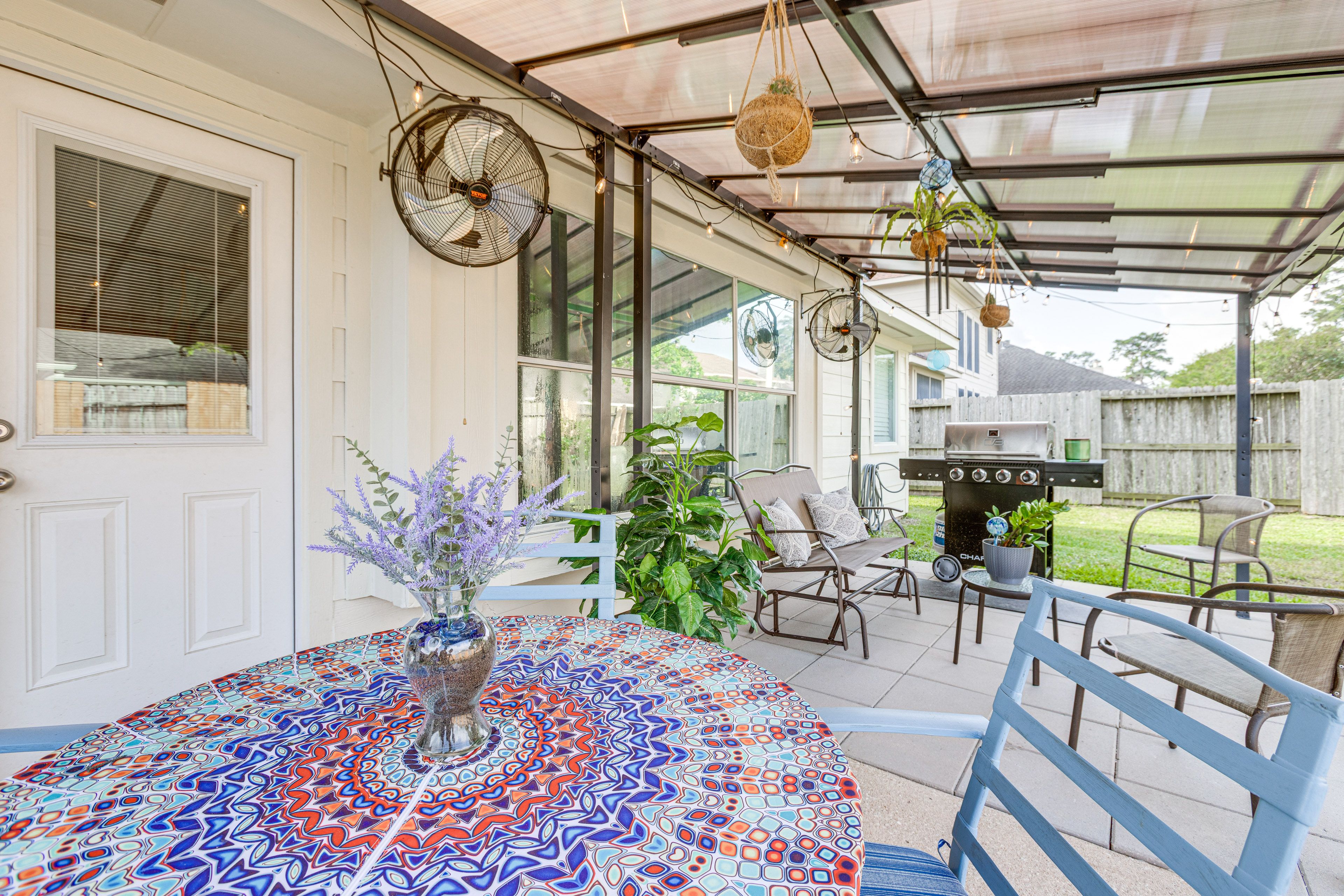 Exterior | Covered Patio | Outdoor Dining Set | Gas Grill
