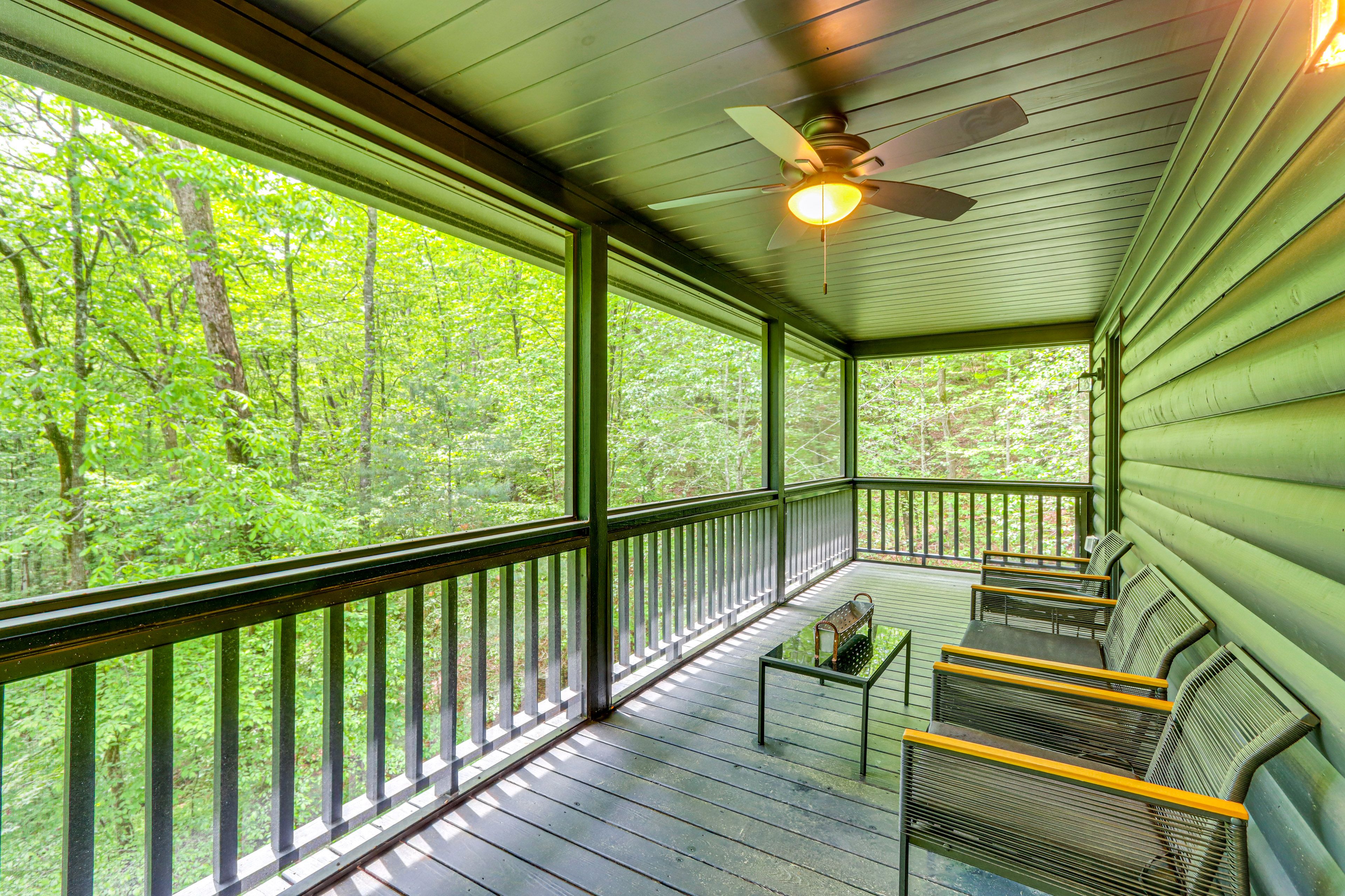 Screened-In Deck | Hot Tub | Picnic Table