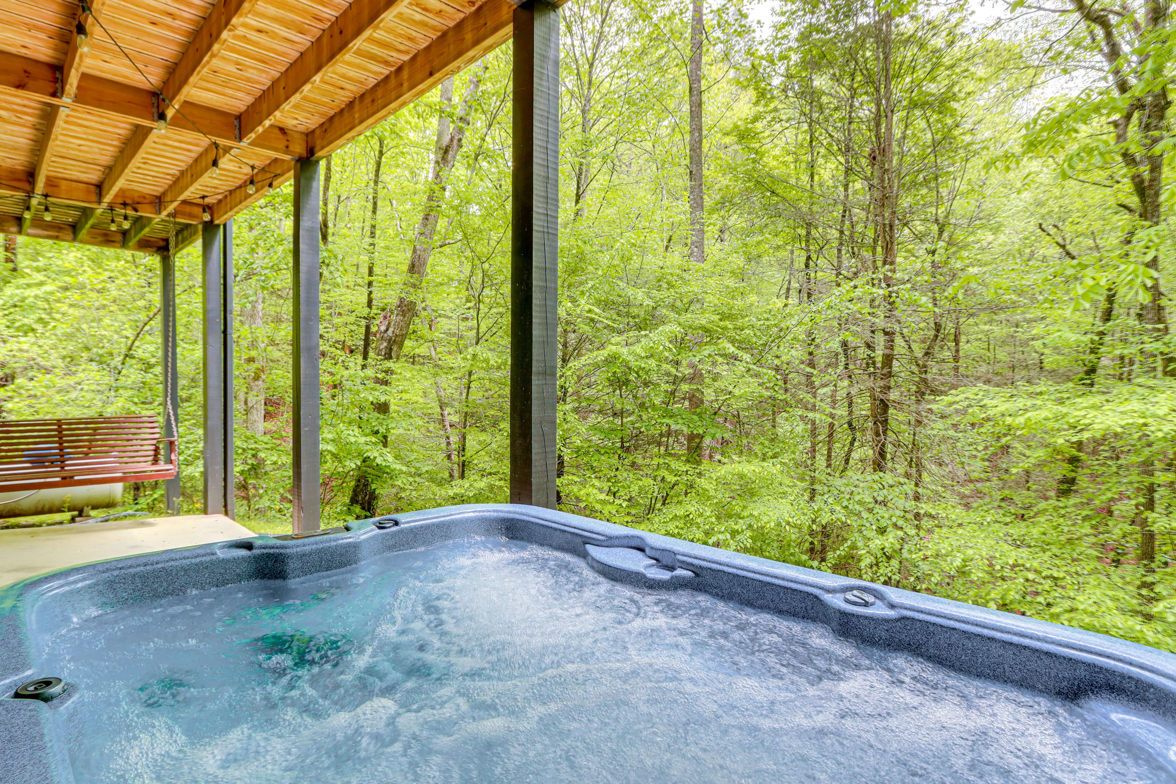 Covered Patio | Hot Tub | Rocking Chairs