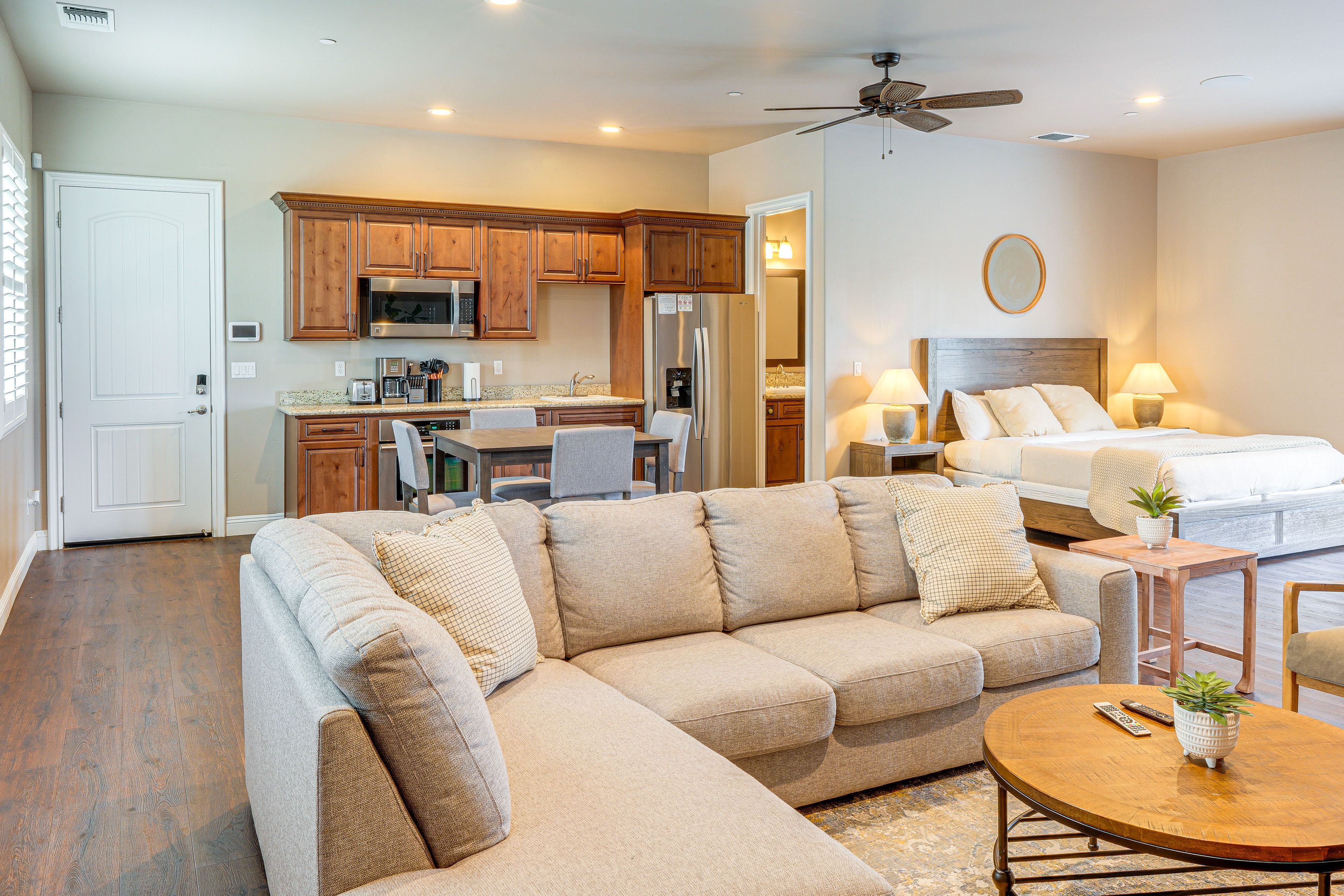 Bedroom 5 (Pool House) | Kitchen | King Bed | Queen Sleeper Sofa | Smart TV