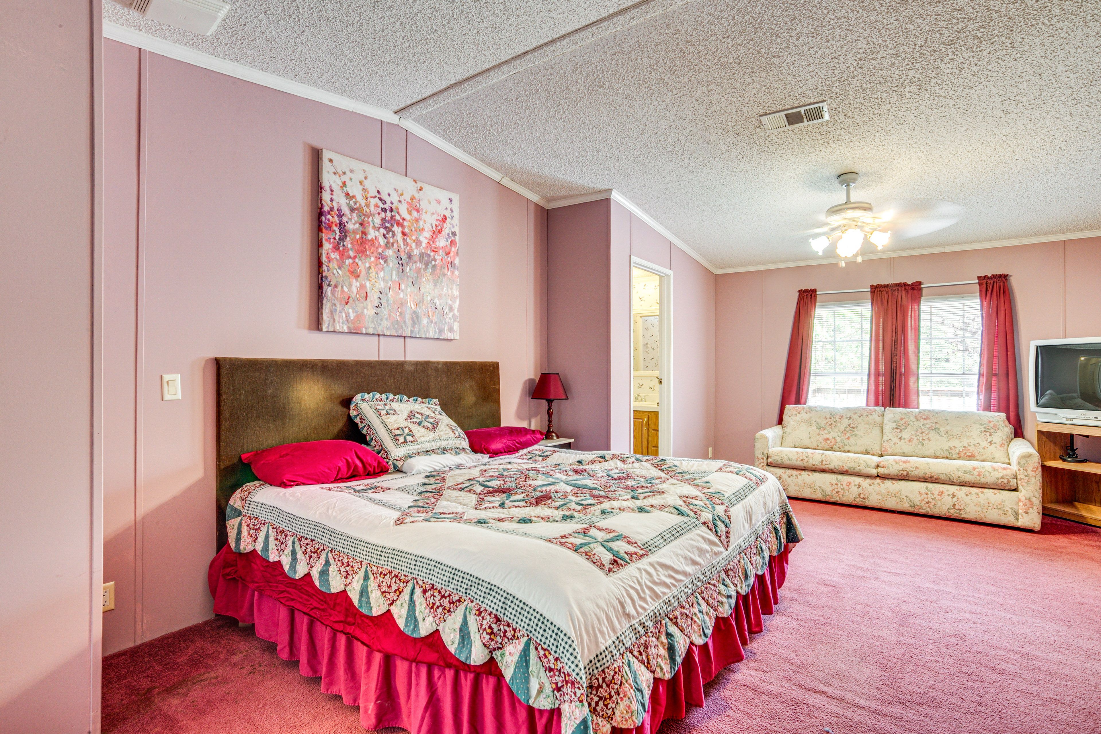 Bedroom Suite 1 | King Bed | Full Sleeper Sofa | Desk | Treadmill