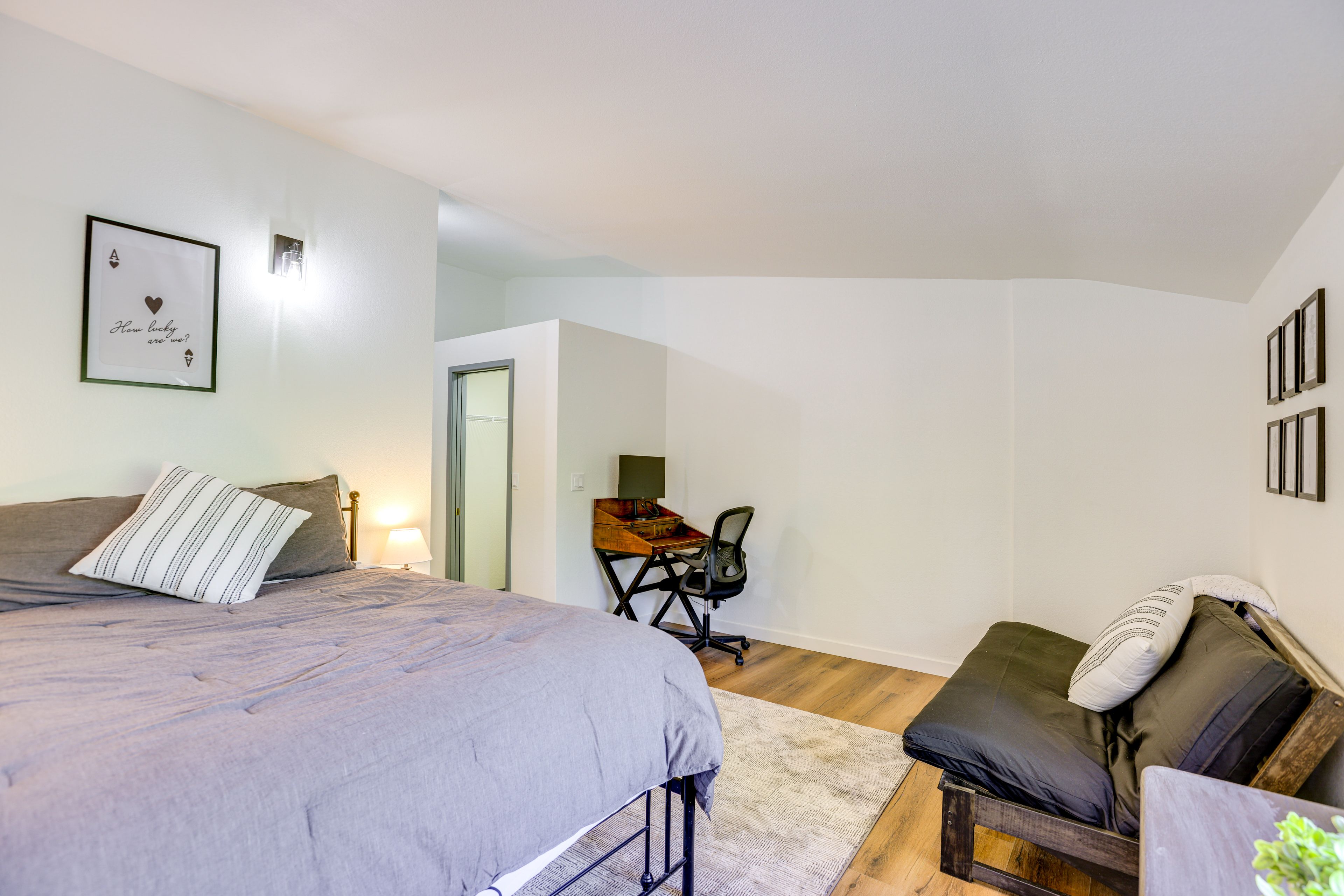 Bedroom Suite 1 | Queen Bed | Full Futon | Walk-In Closet | 2nd Floor