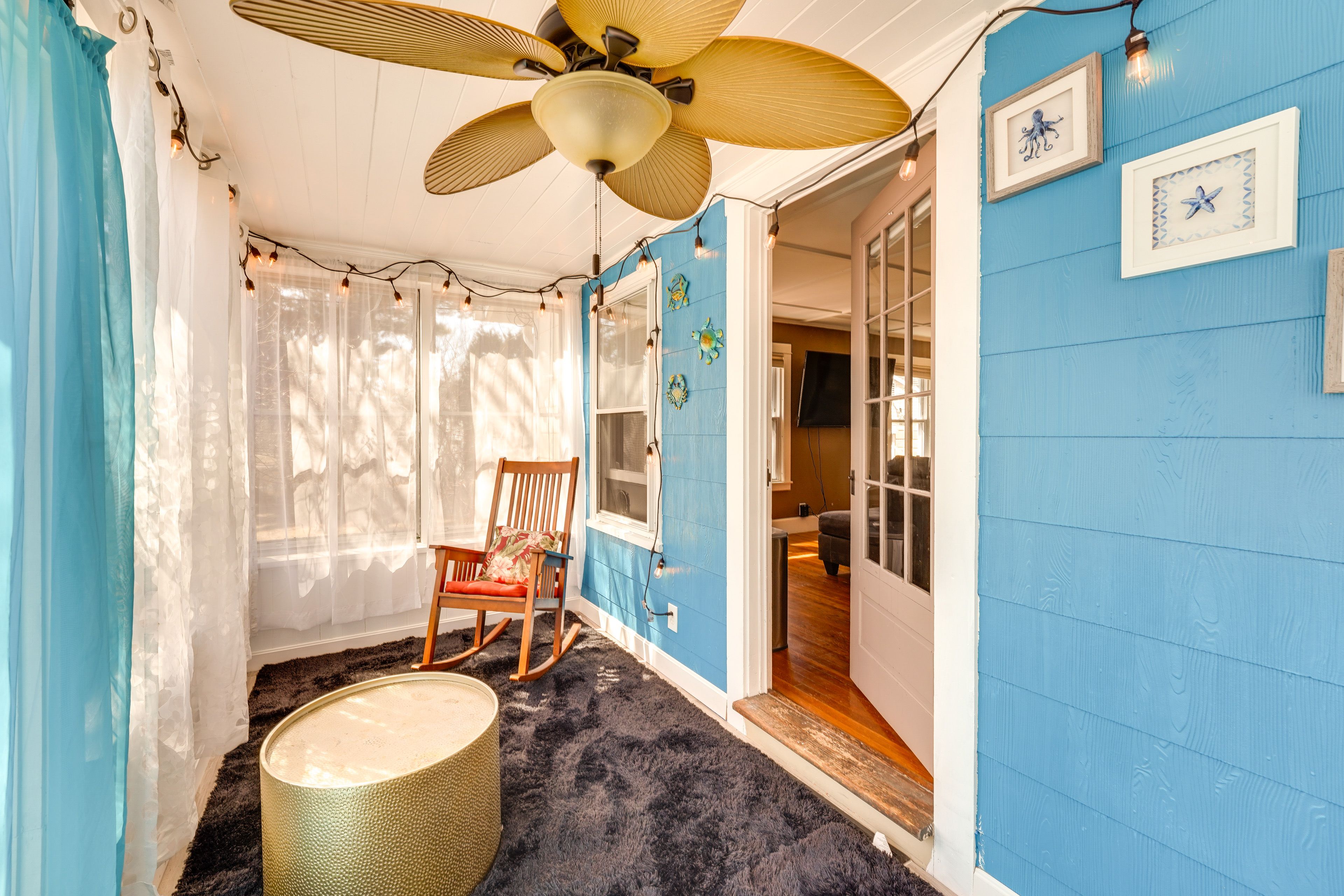 Sunroom | 2-Story Home | Rocking Chair | Dining Area