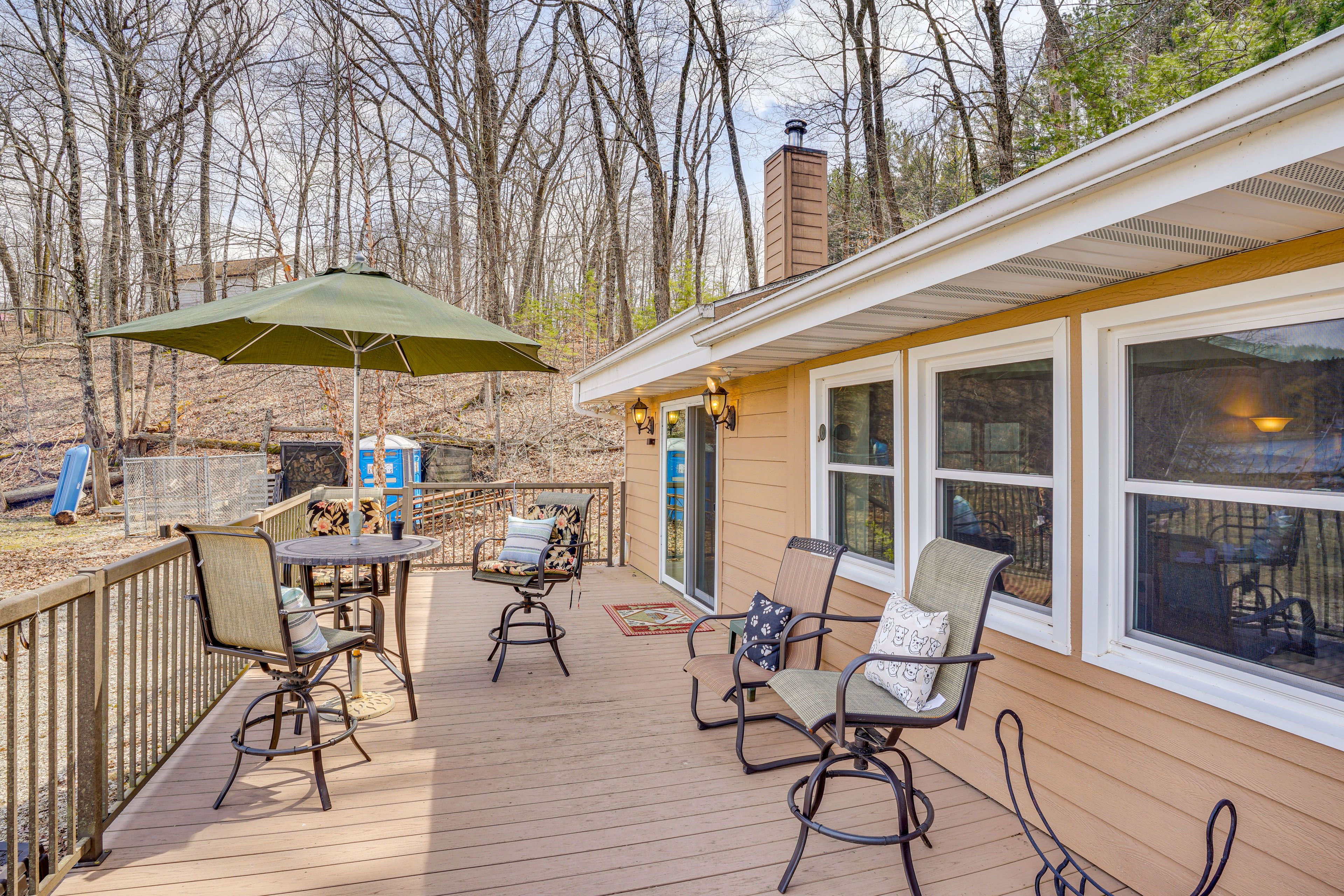 House Exterior | Furnished Deck | Dining Area | Charcoal Grill