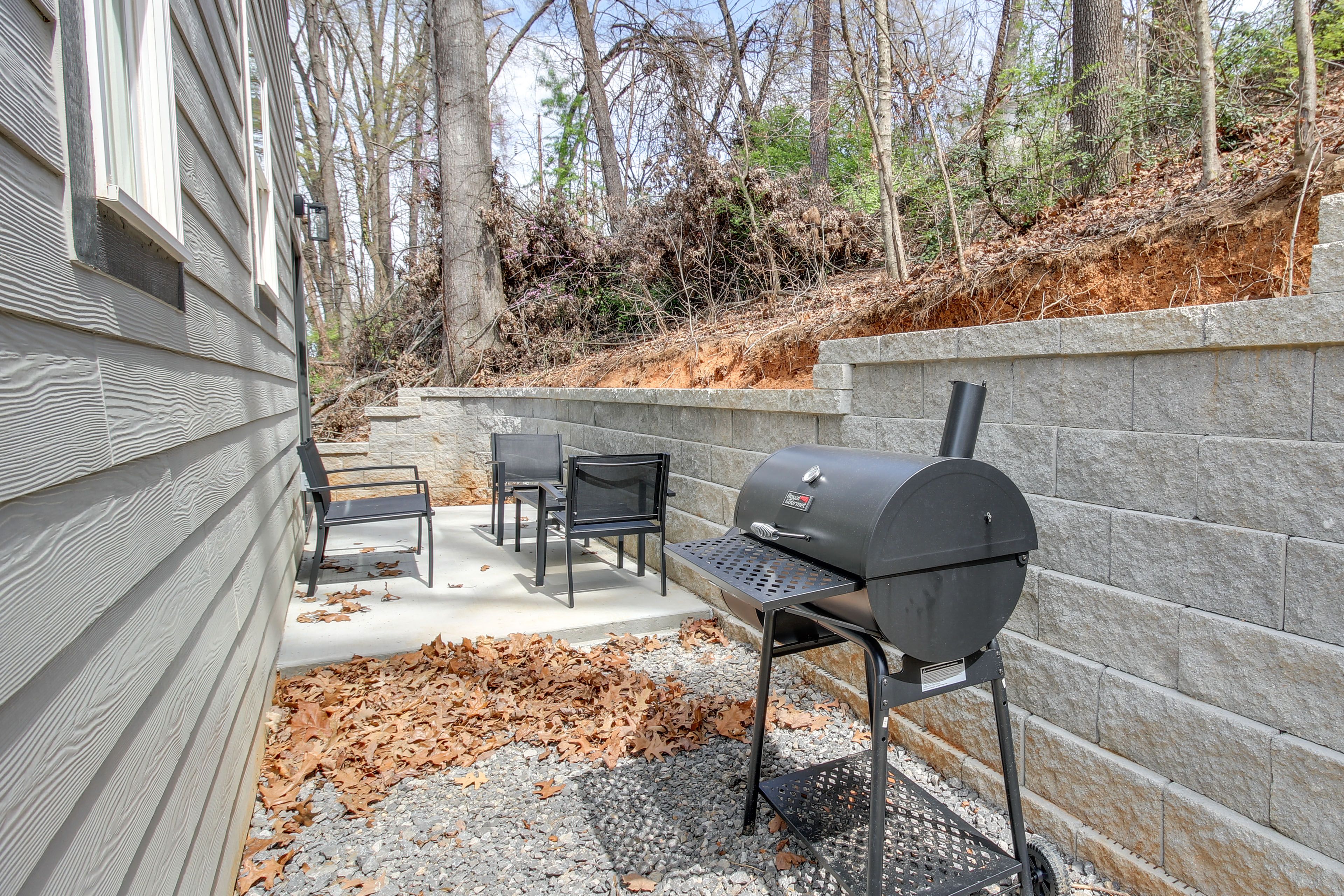 Patio | Charcoal Grill | Outdoor Seating