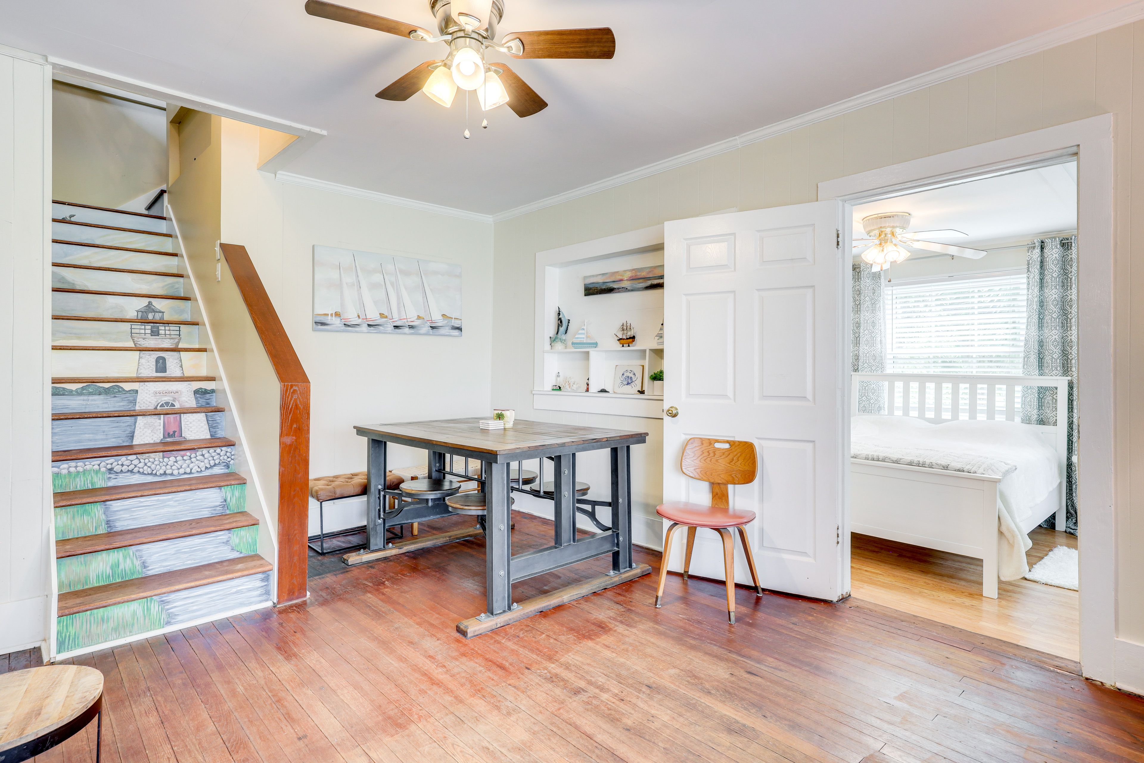 Dining Area | Dishware & Flatware | Central A/C & Heat | 1st Floor
