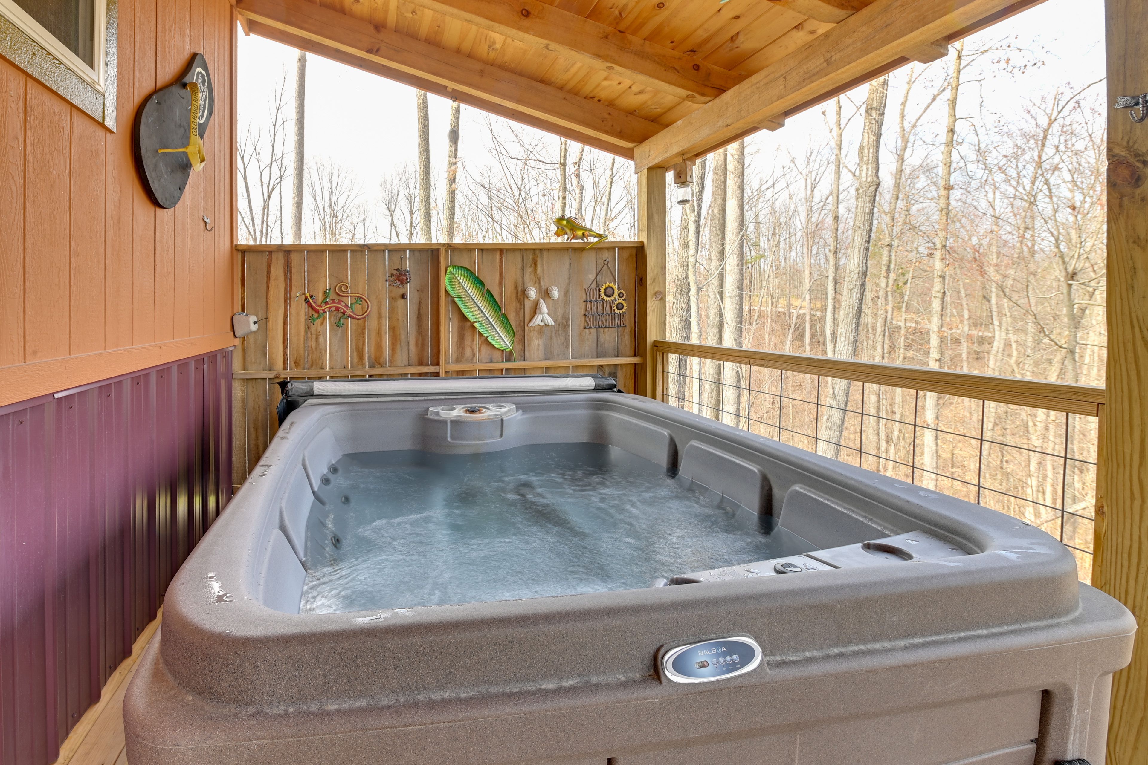 Covered Deck | Private Hot Tub