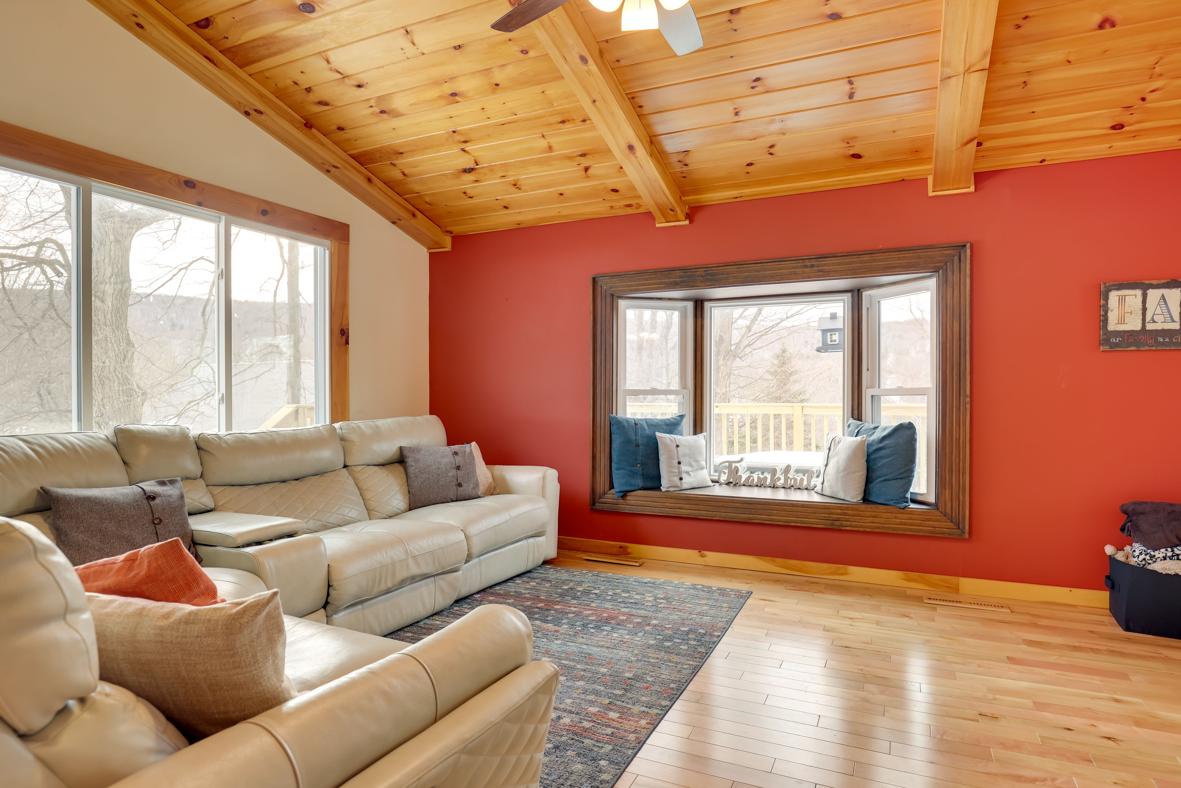 Main House Living Room | 1st Floor | Central A/C & Heating | Flat-Screen TV