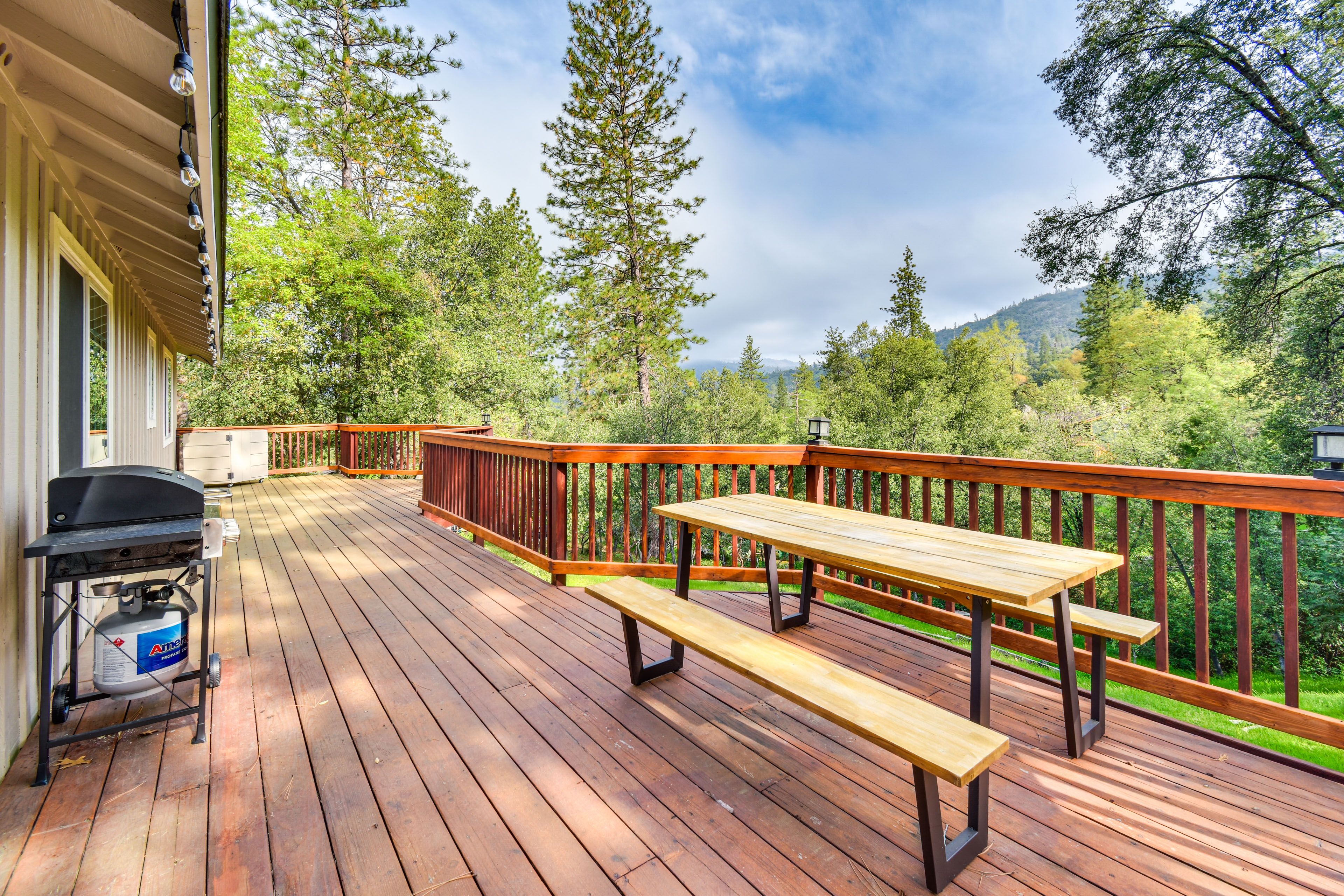 Take in the fresh air on the spacious deck