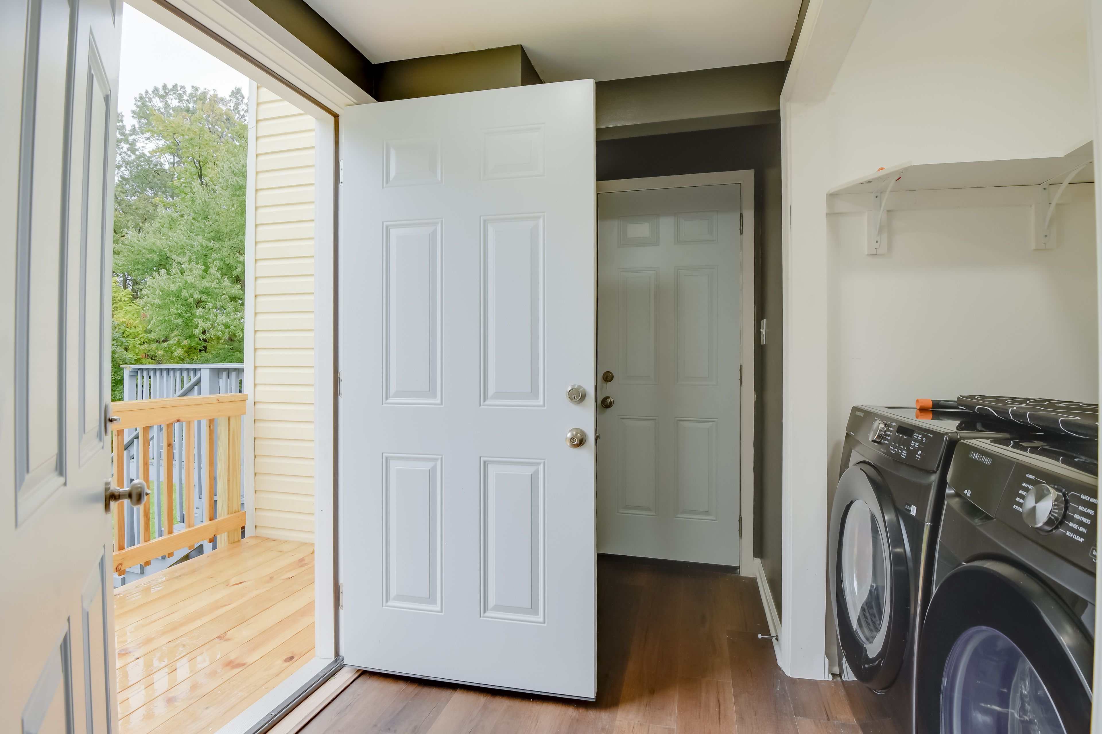 Shared Washer & Dryer | Backyard Access