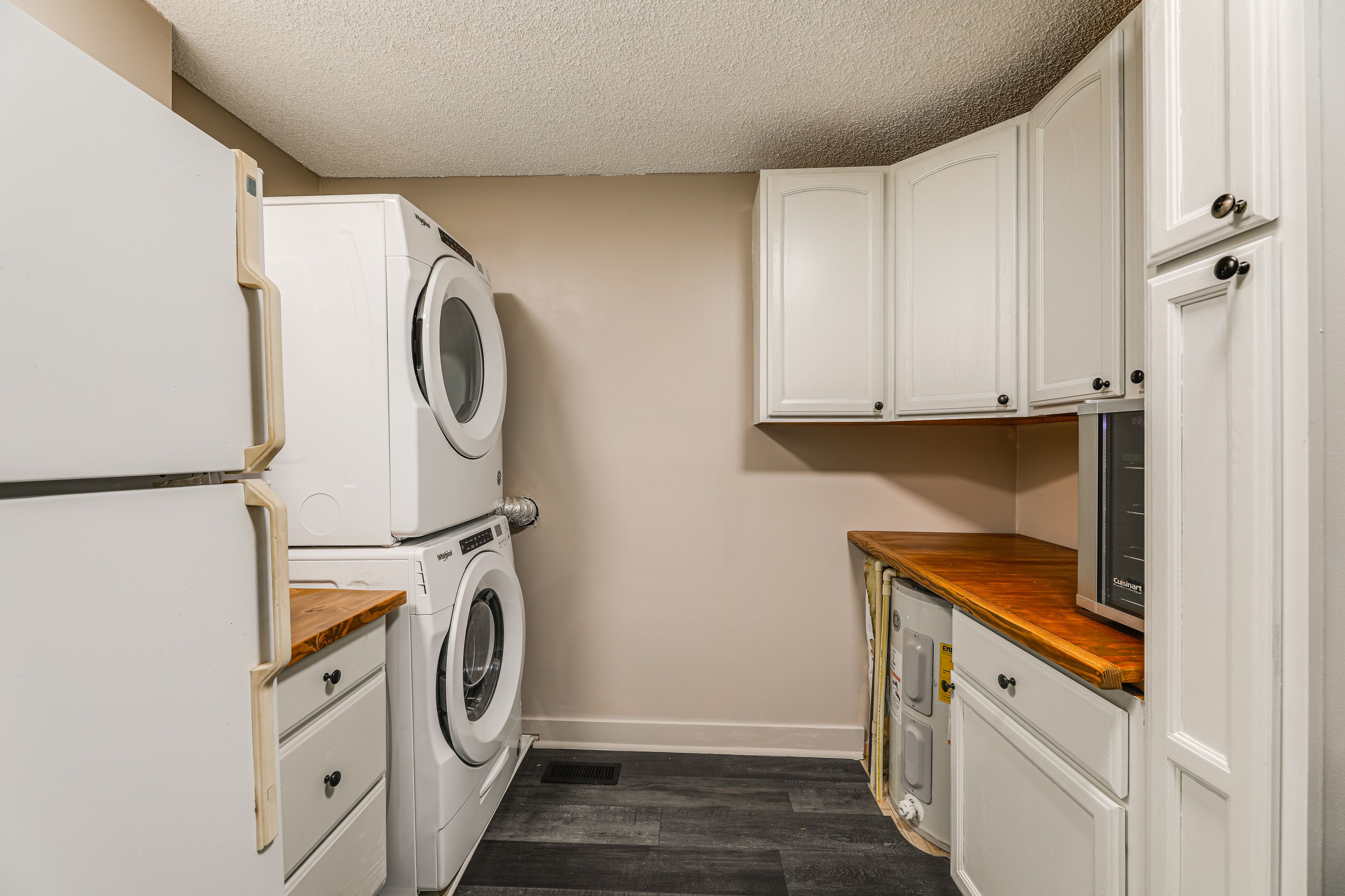 Laundry Area | 1st Floor | Washer/Dryer | Refrigerator | Wine Cooler