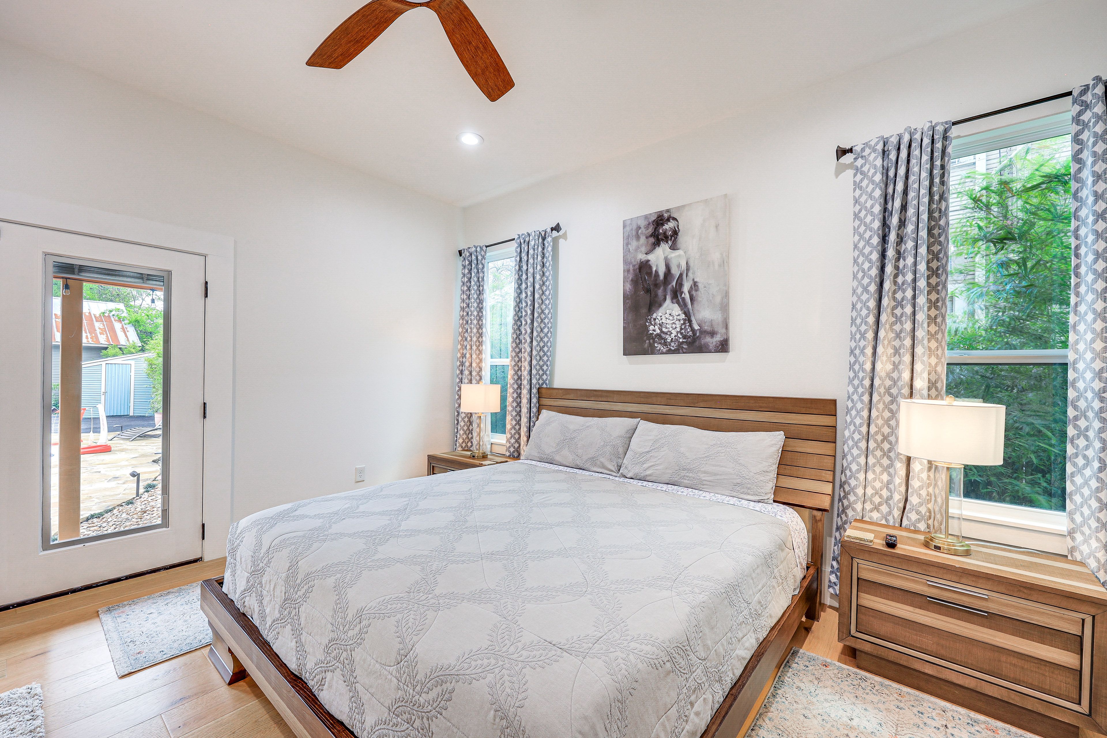 Bedroom 1 | 1st Floor | King Bed | Patio Access | Linens Provided