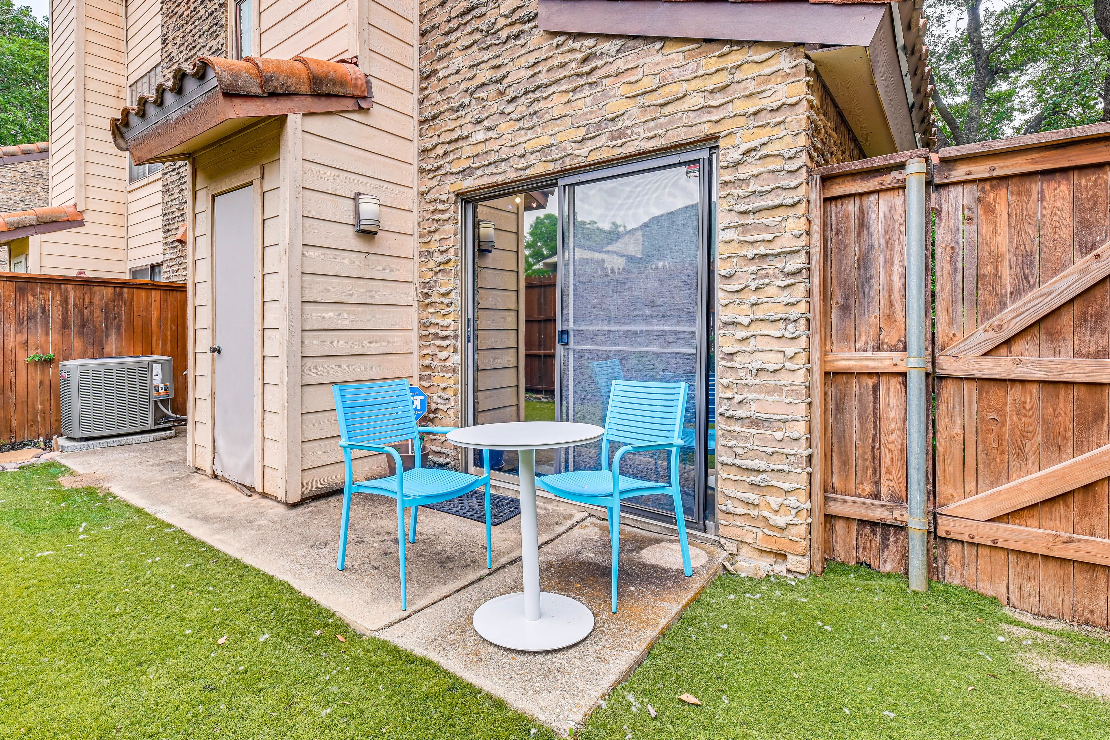 Private Backyard | Patio w/ Dining Area | 2-Story Condo