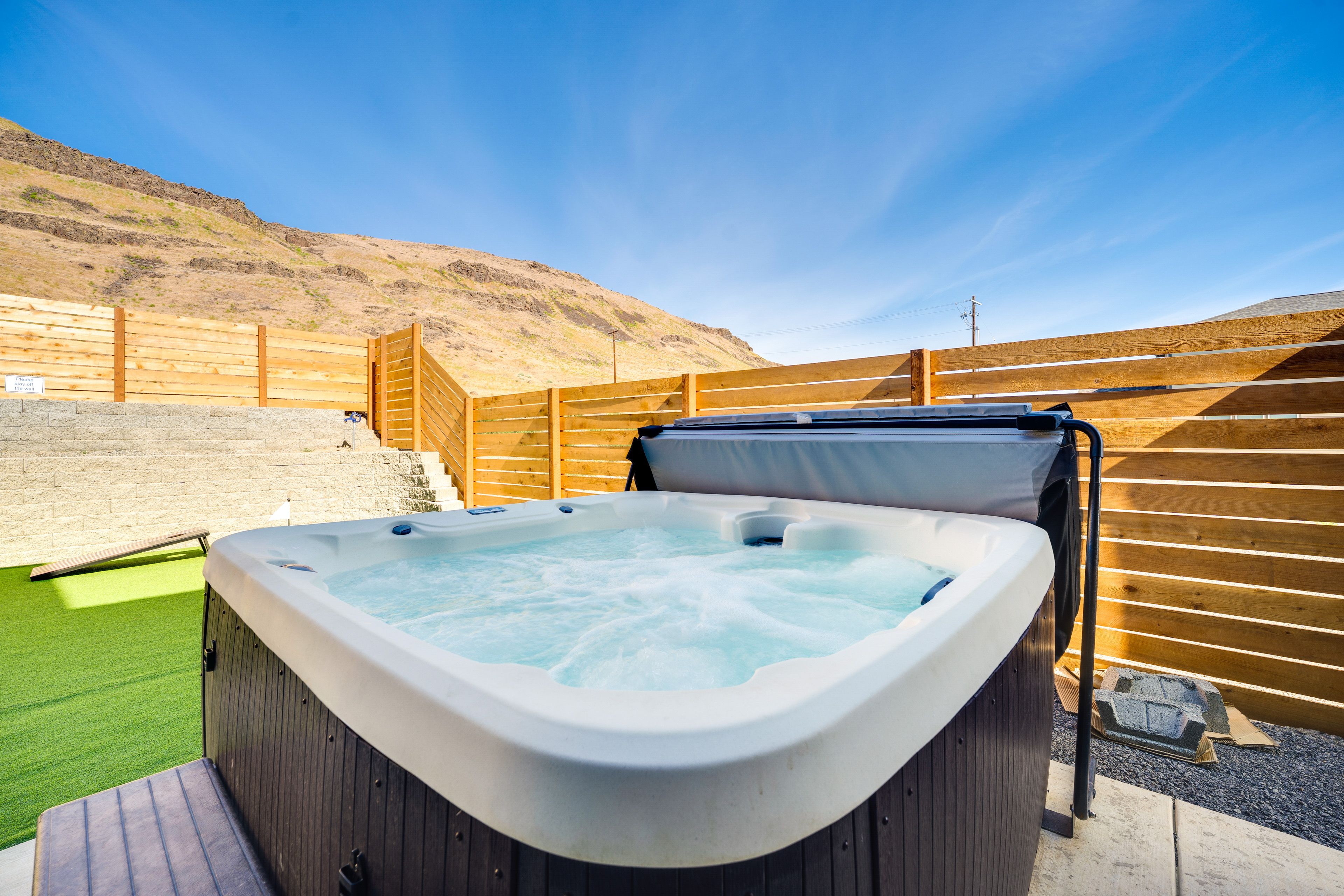 Patio | Private Hot Tub